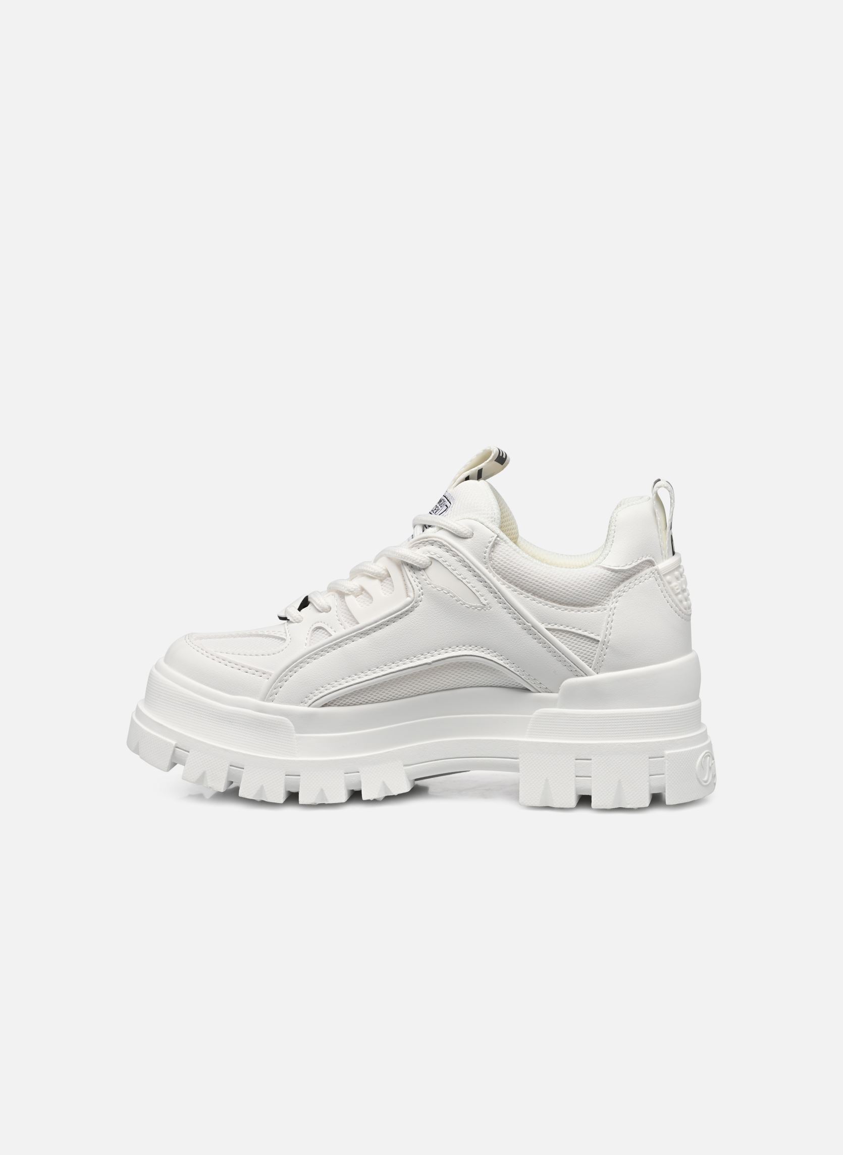 Baskets basses ASPHA HYB - SHOE FLAT - VEGAN NAPPA/MESH femme blanc Buffalo Baskets basses ASPHA HYB - SHOE FLAT - VEGAN NAPPA/MESH femme blanc White