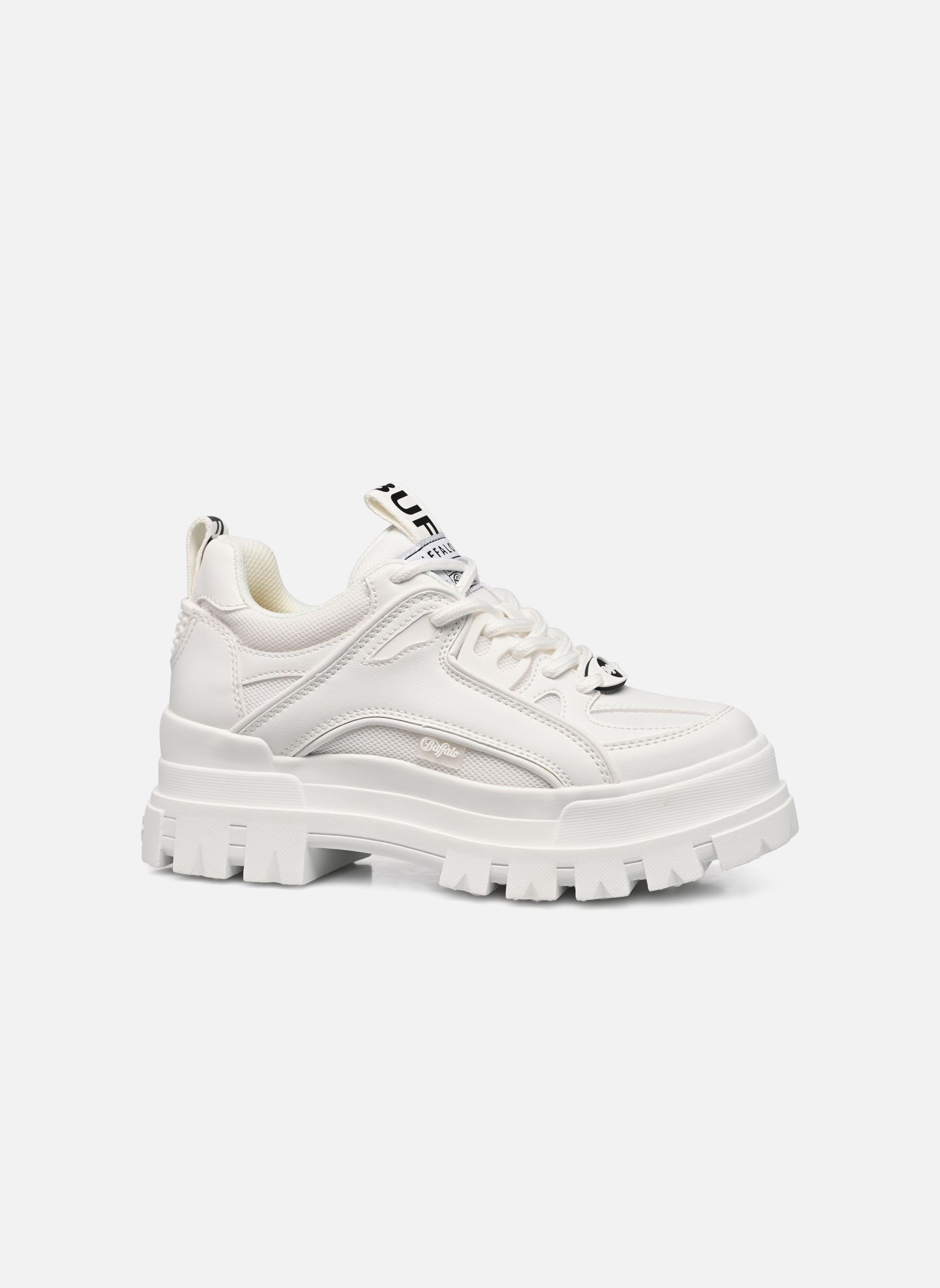 Baskets basses ASPHA HYB - SHOE FLAT - VEGAN NAPPA/MESH femme blanc Buffalo Baskets basses ASPHA HYB - SHOE FLAT - VEGAN NAPPA/MESH femme blanc White