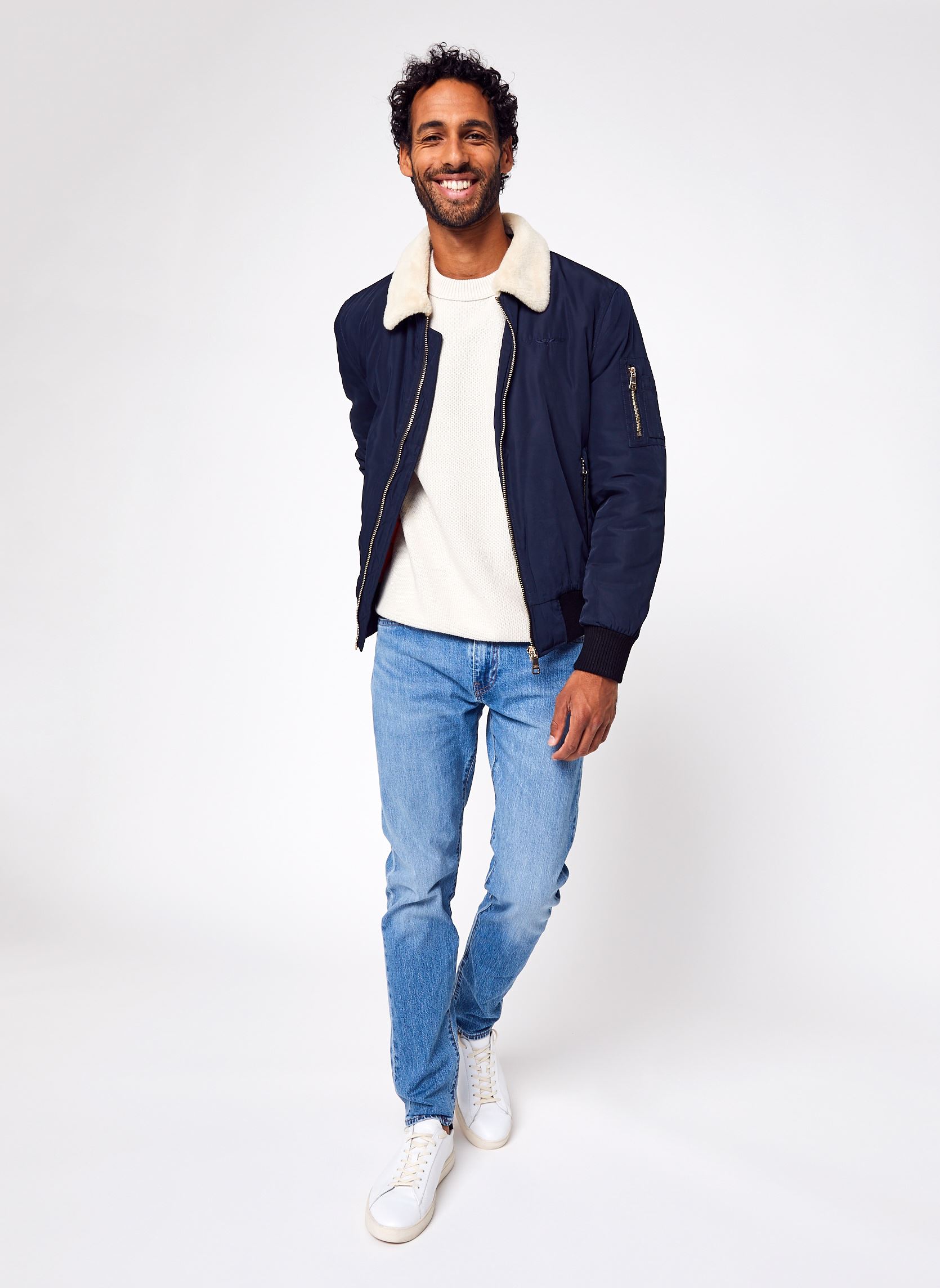 Bomberjacks Versmold Men heren blauw Bombers Original Bomberjacks Versmold Men heren blauw NAVY