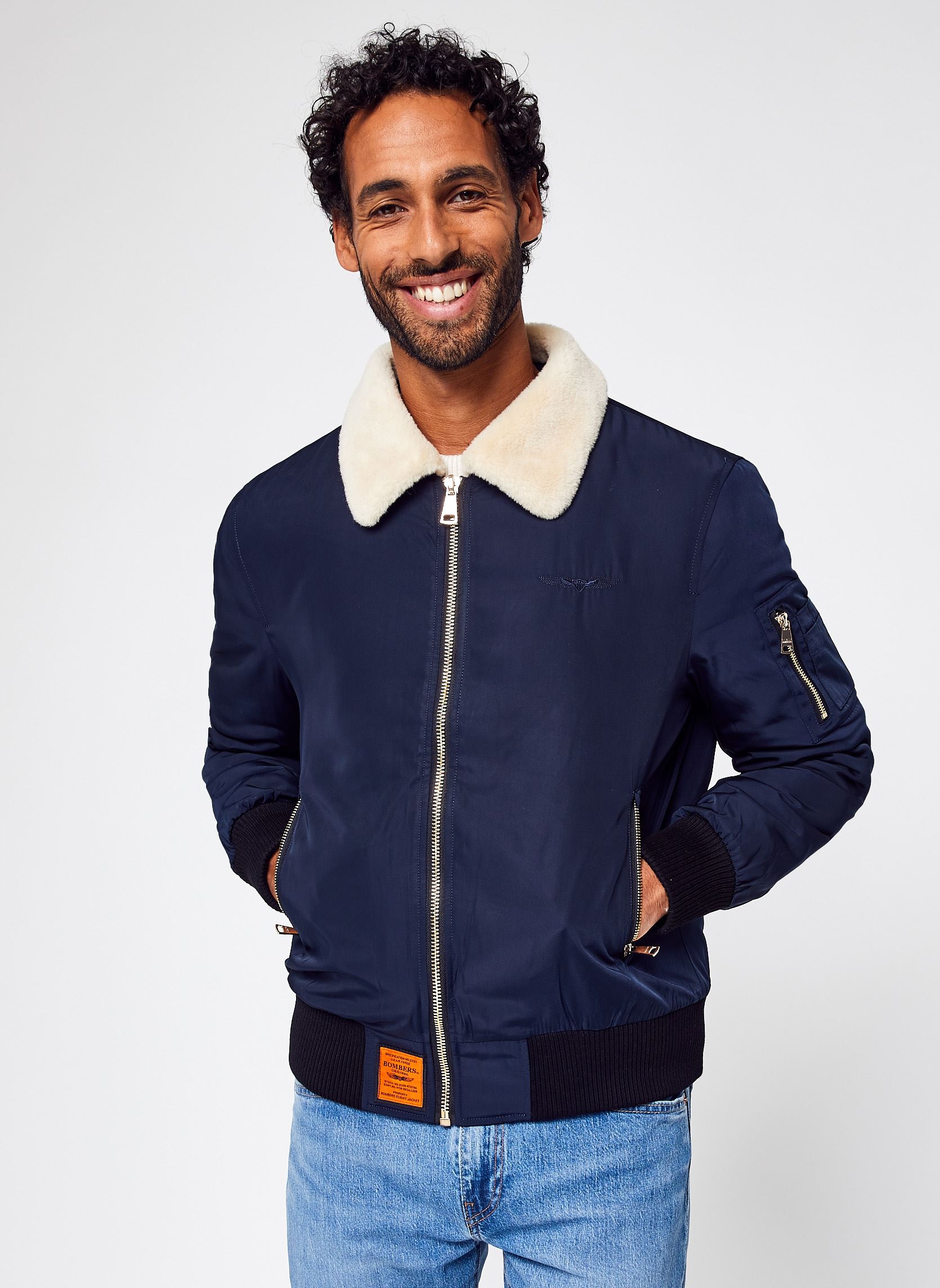 Bomberjacks Versmold Men heren blauw Bombers Original Bomberjacks Versmold Men heren blauw NAVY
