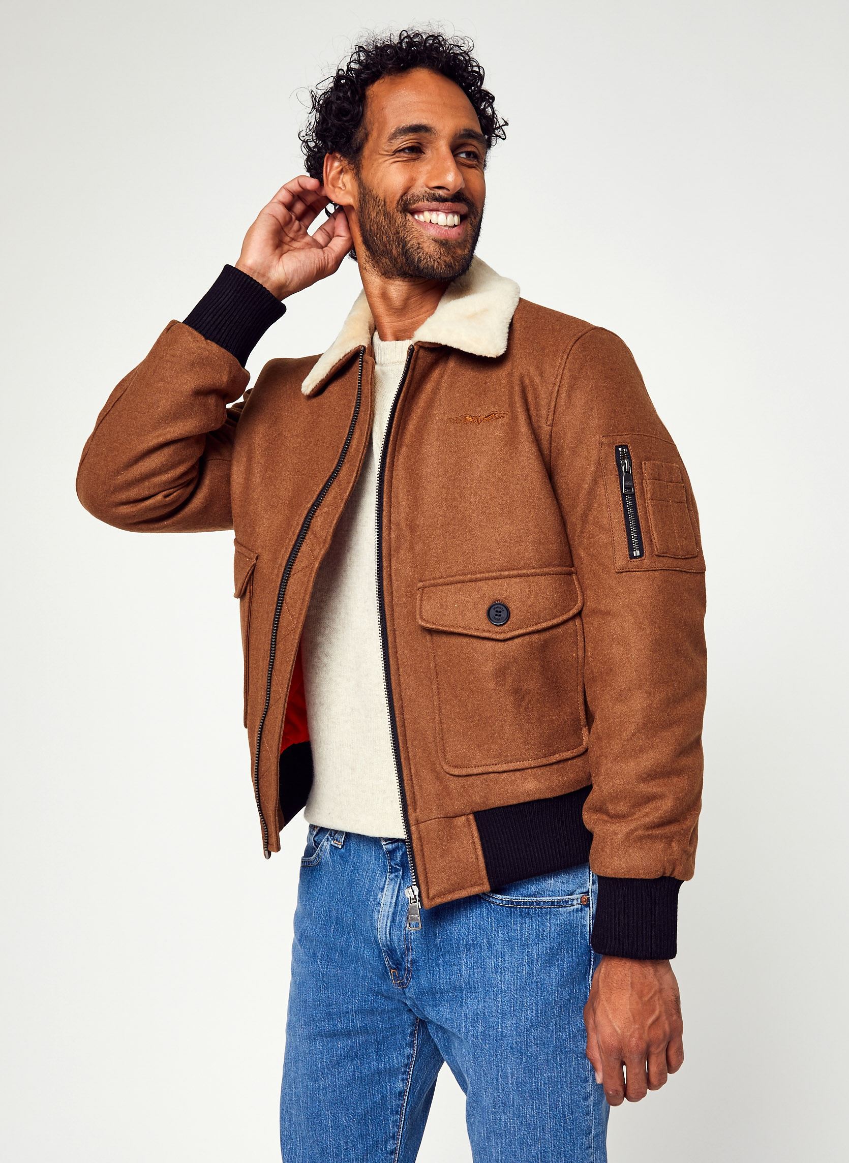 Bomberjacks Aviator Men heren bruin Bombers Original Bomberjacks Aviator Men heren bruin CAMEL