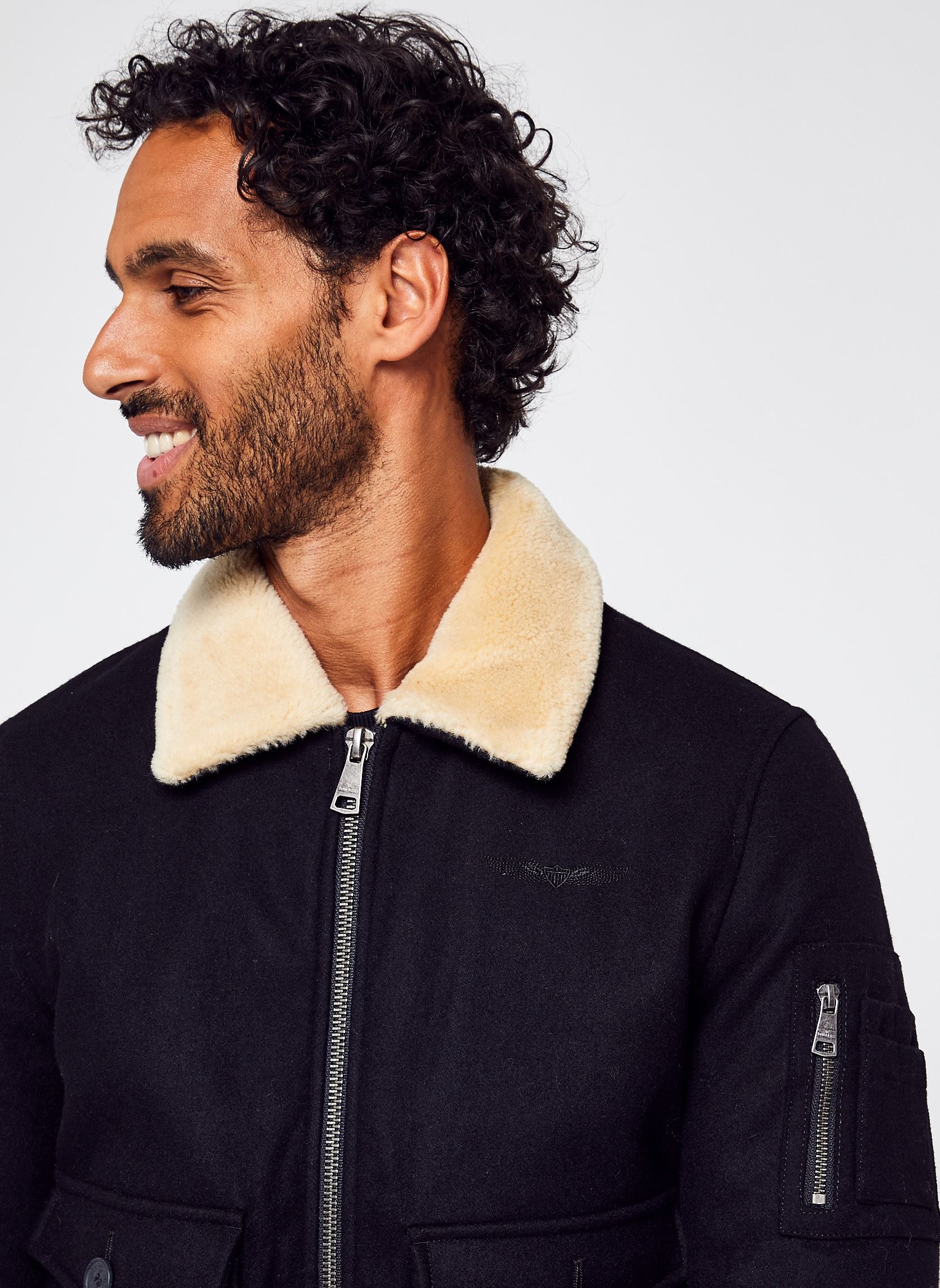 Blousons Aviator Men homme noir Bombers Original Blousons Aviator Men homme noir BLACK
