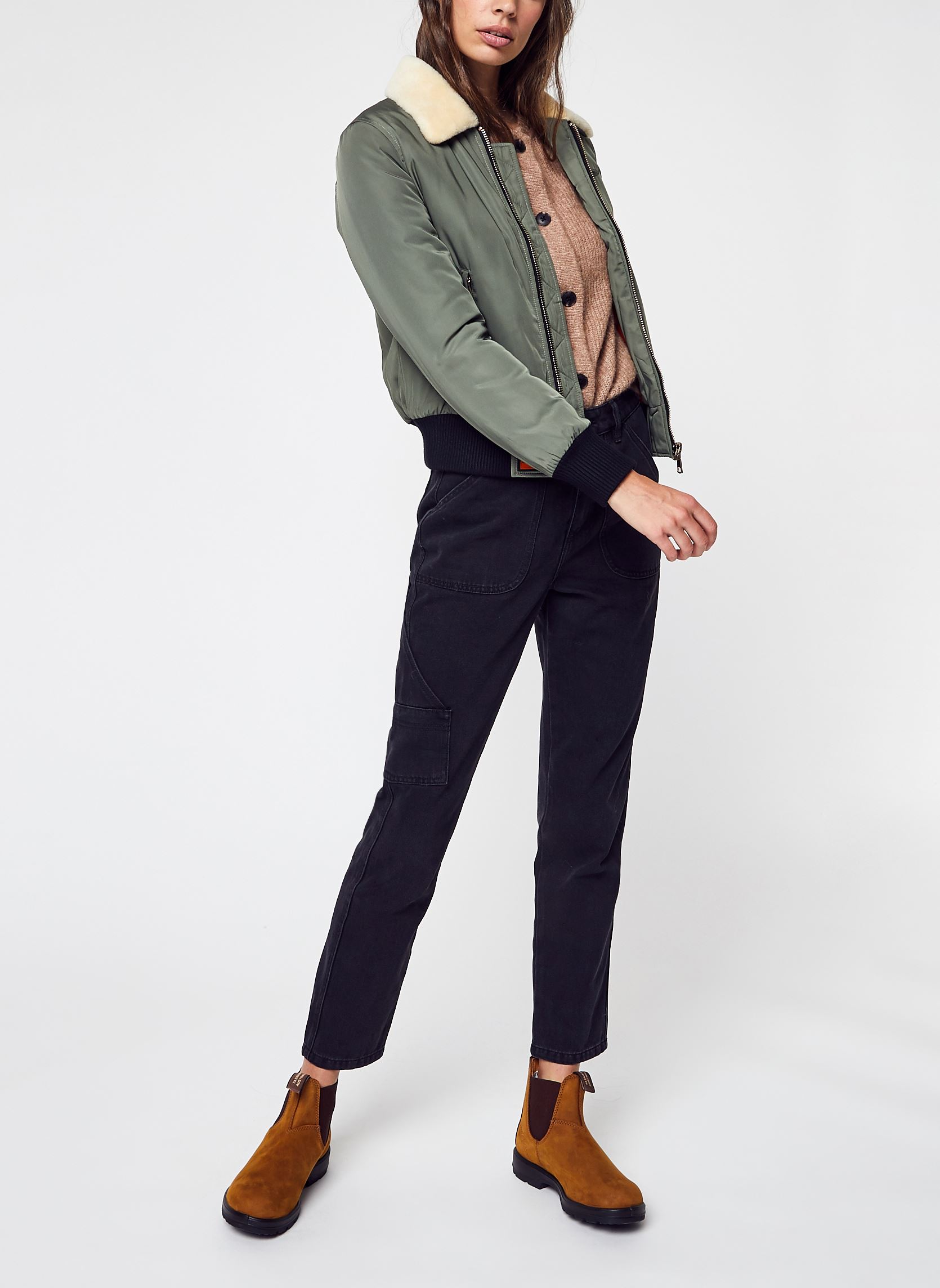 Blousons Barcelone Women femme vert Bombers Original Blousons Barcelone Women femme vert KAKI