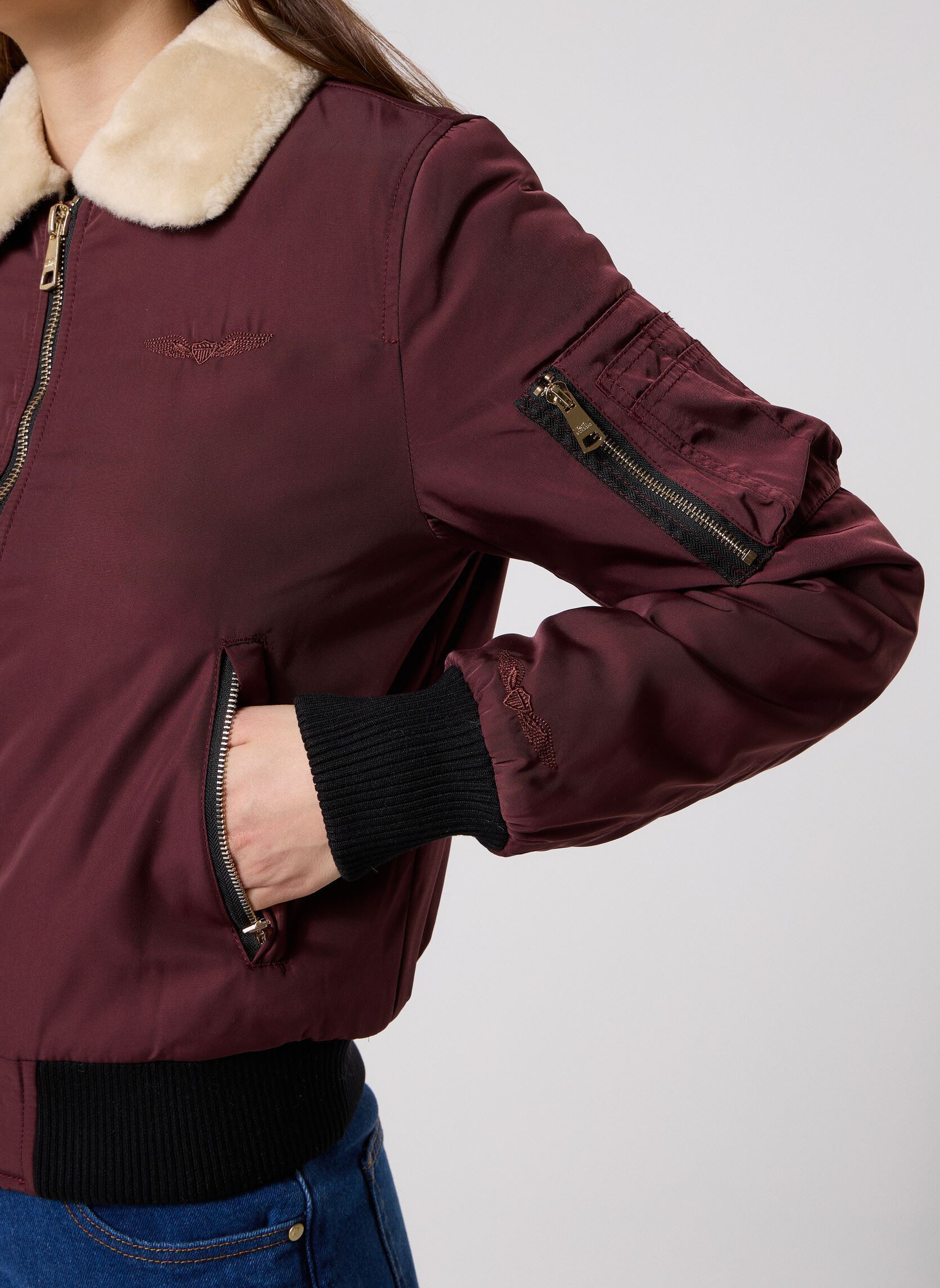 Blousons Barcelone Women femme bordeaux Bombers Original Blousons Barcelone Women femme bordeaux BURGUNDY