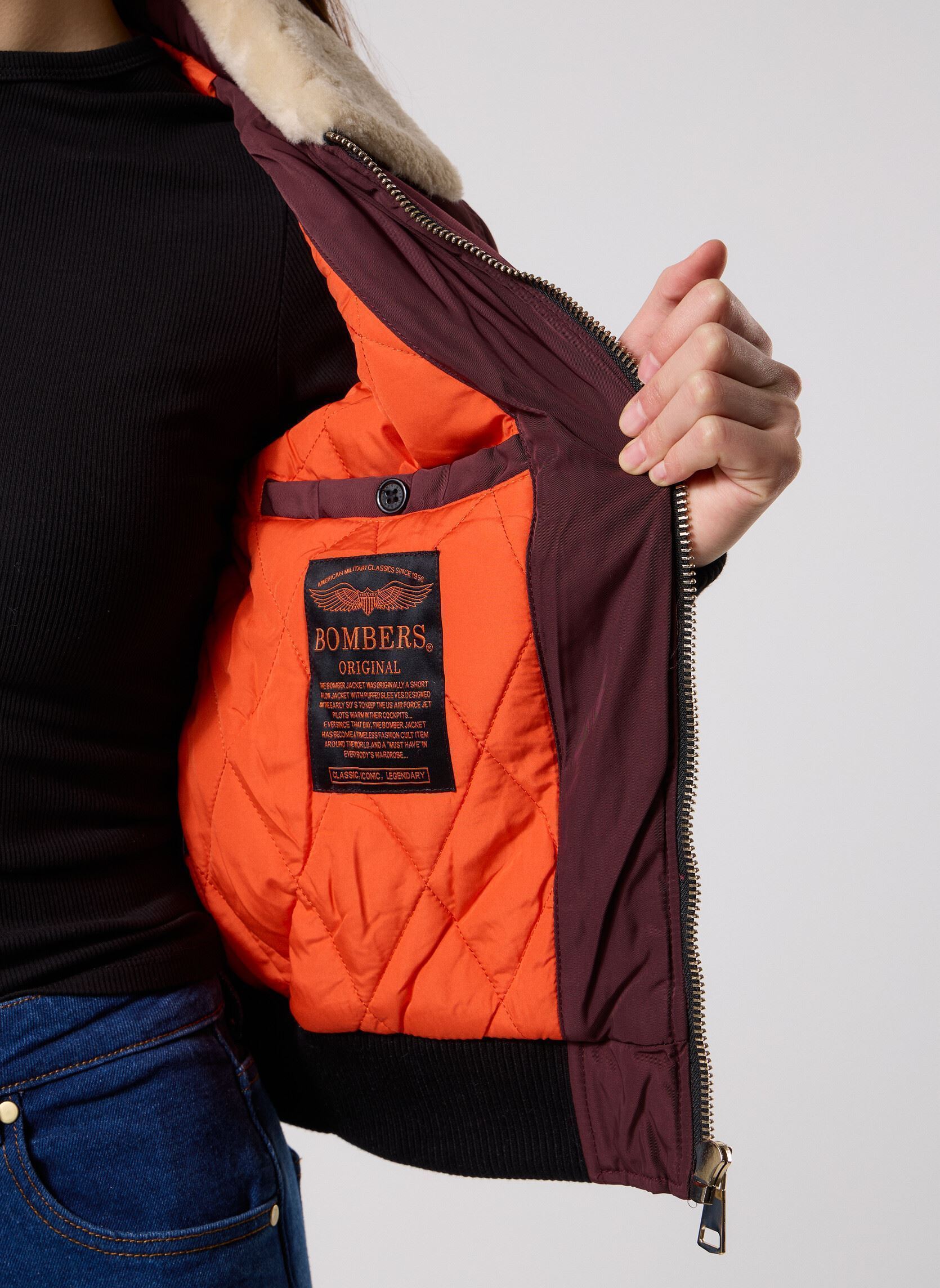Blousons Barcelone Women femme bordeaux Bombers Original Blousons Barcelone Women femme bordeaux BURGUNDY
