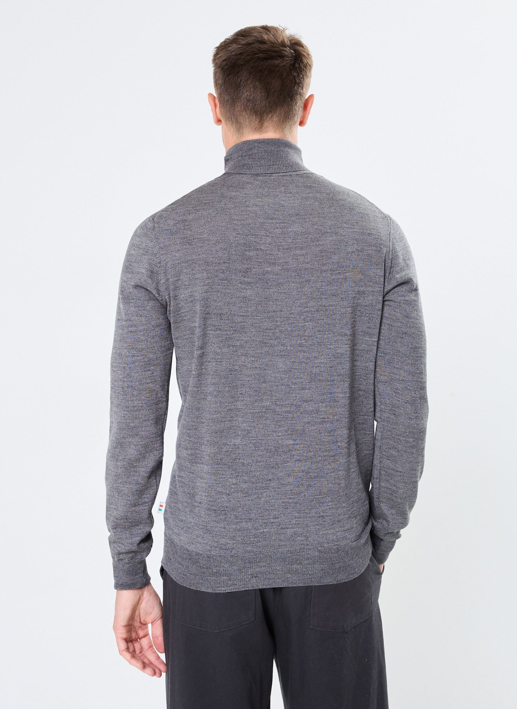 Pulls Konrad Merino Roll Neck Knit homme gris Casual Friday Pulls Konrad Merino Roll Neck Knit homme gris PEWTER MIX