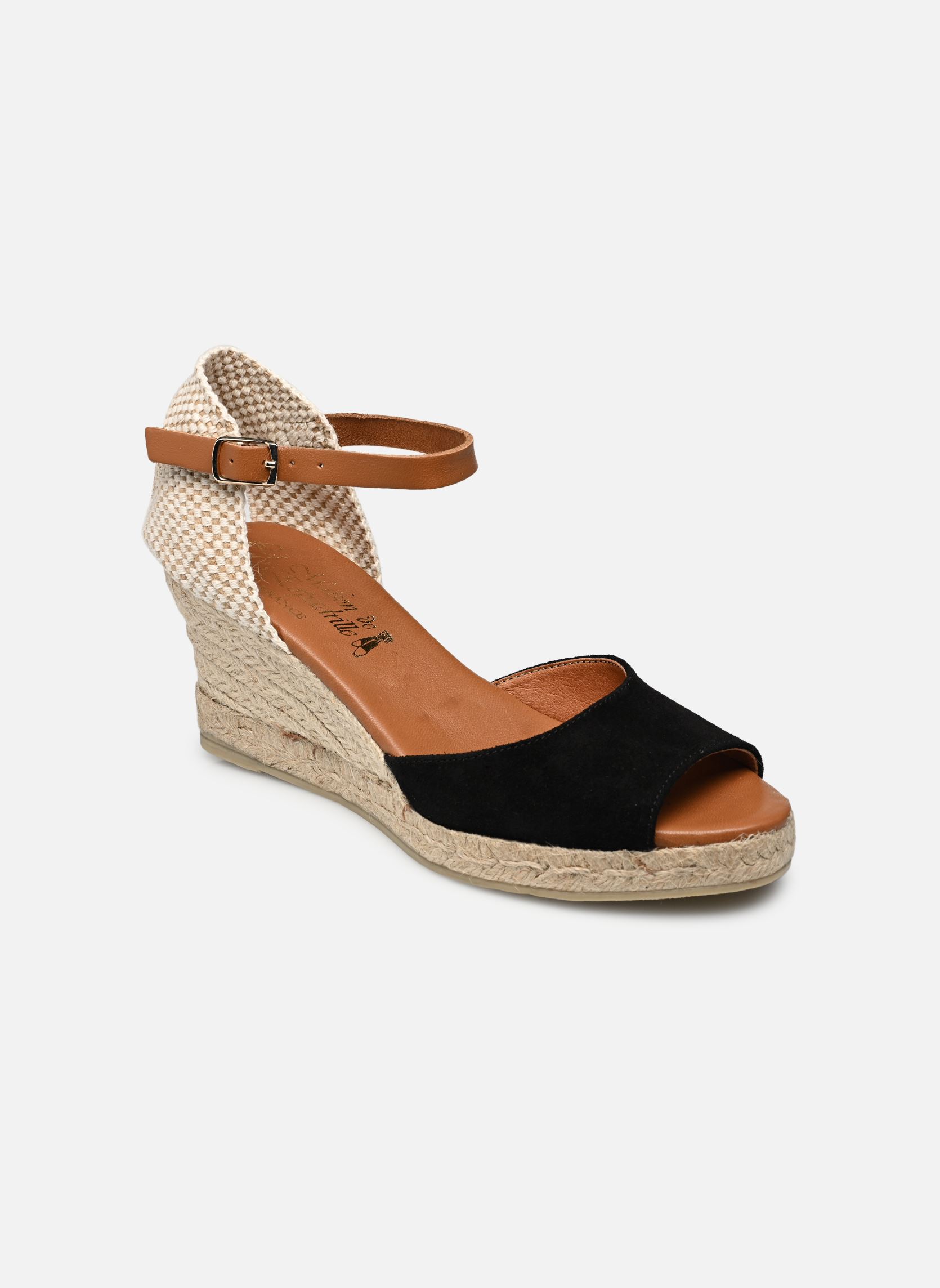 Keil- und Plateau-Espadrilles Espadrille compensée damen schwarz La maison de l'espadrille Keil- und Plateau-Espadrilles Espadrille compensée damen schwarz NOIR