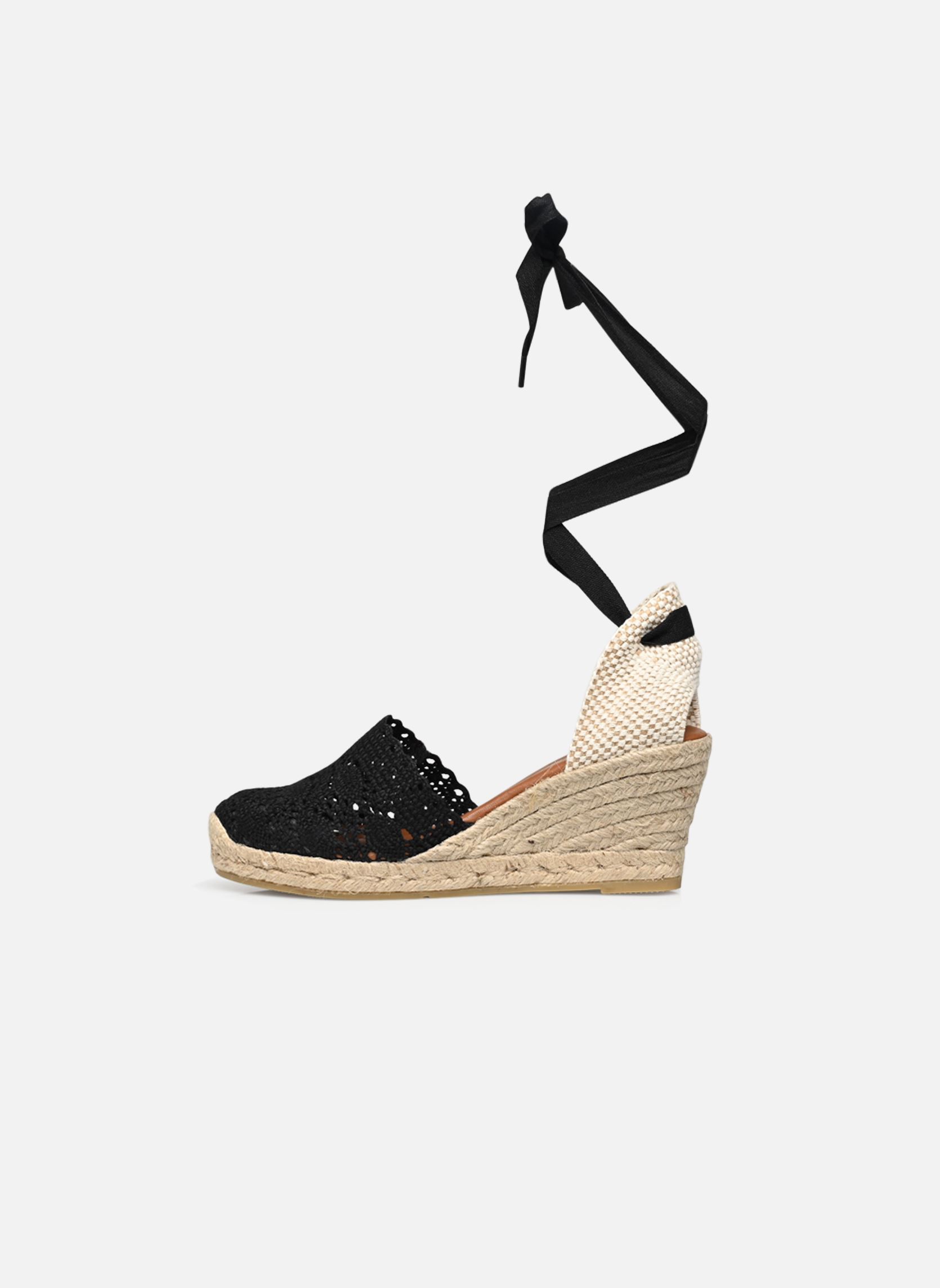 Espadrilles met sleehak en plateau Norway dames zwart La maison de l'espadrille Espadrilles met sleehak en plateau Norway dames zwart NOIR
