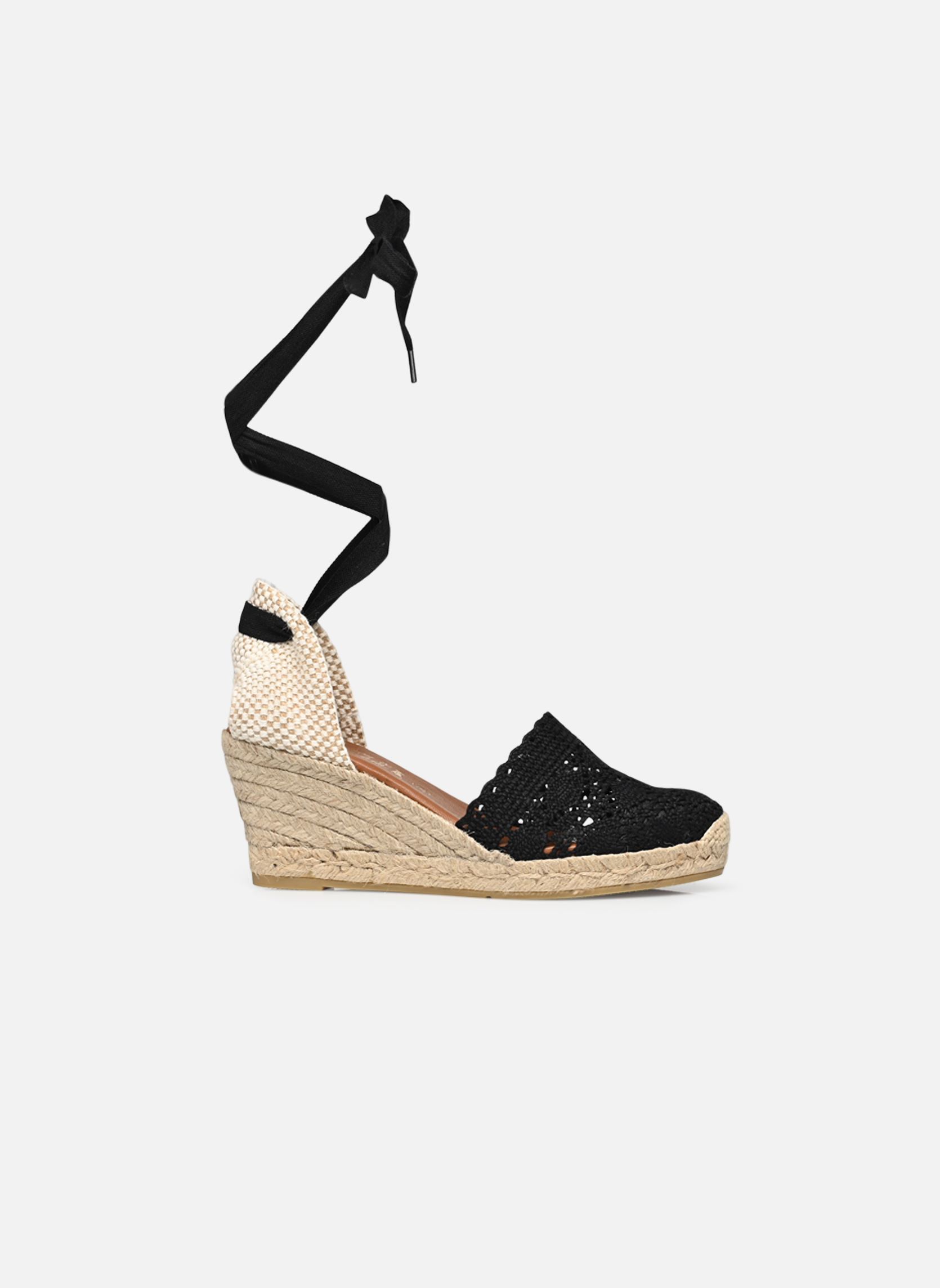 Espadrilles met sleehak en plateau Norway dames zwart La maison de l'espadrille Espadrilles met sleehak en plateau Norway dames zwart NOIR