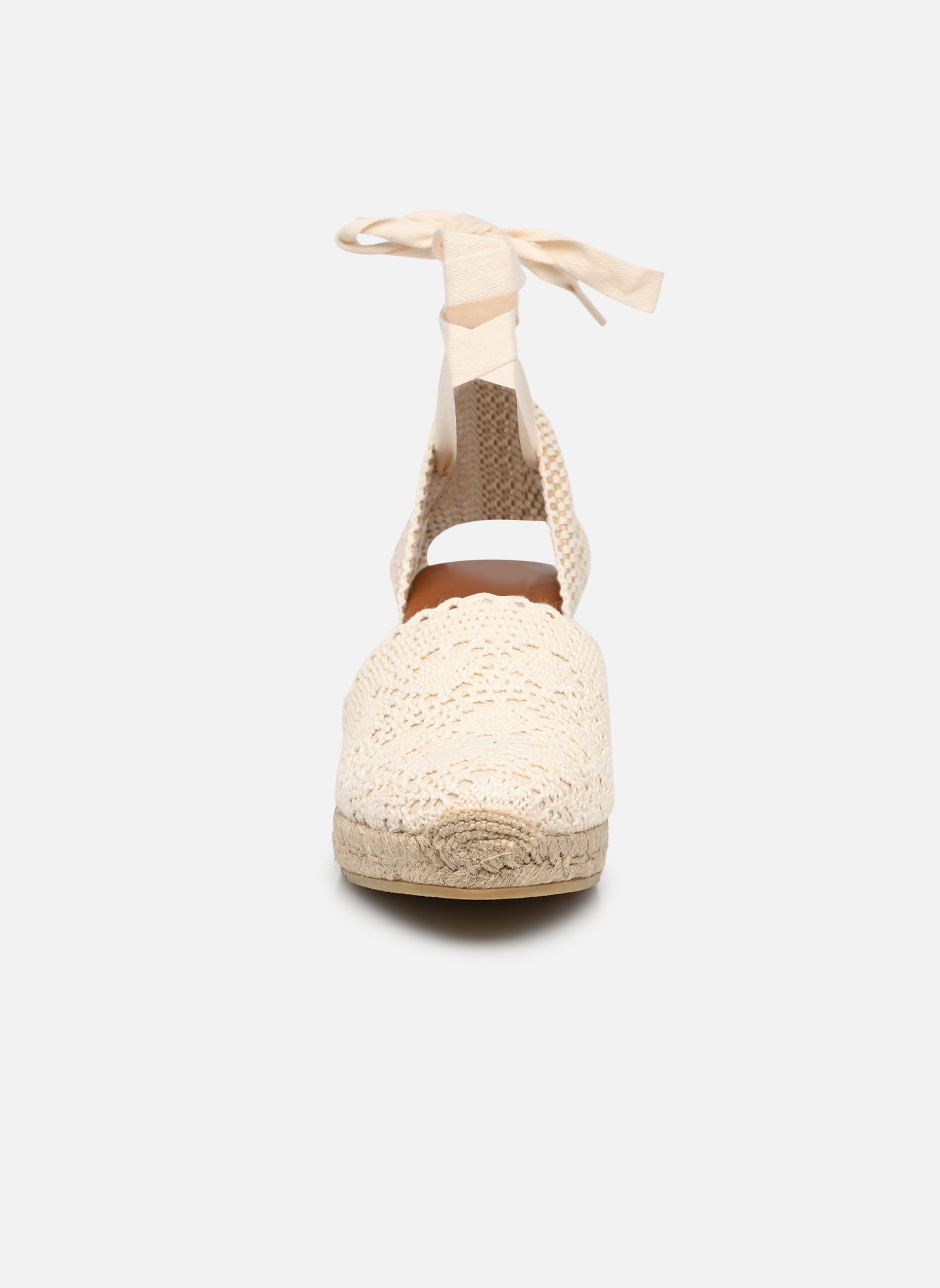 Espadrilles met sleehak en plateau Norway dames wit La maison de l'espadrille Espadrilles met sleehak en plateau Norway dames wit ECRU