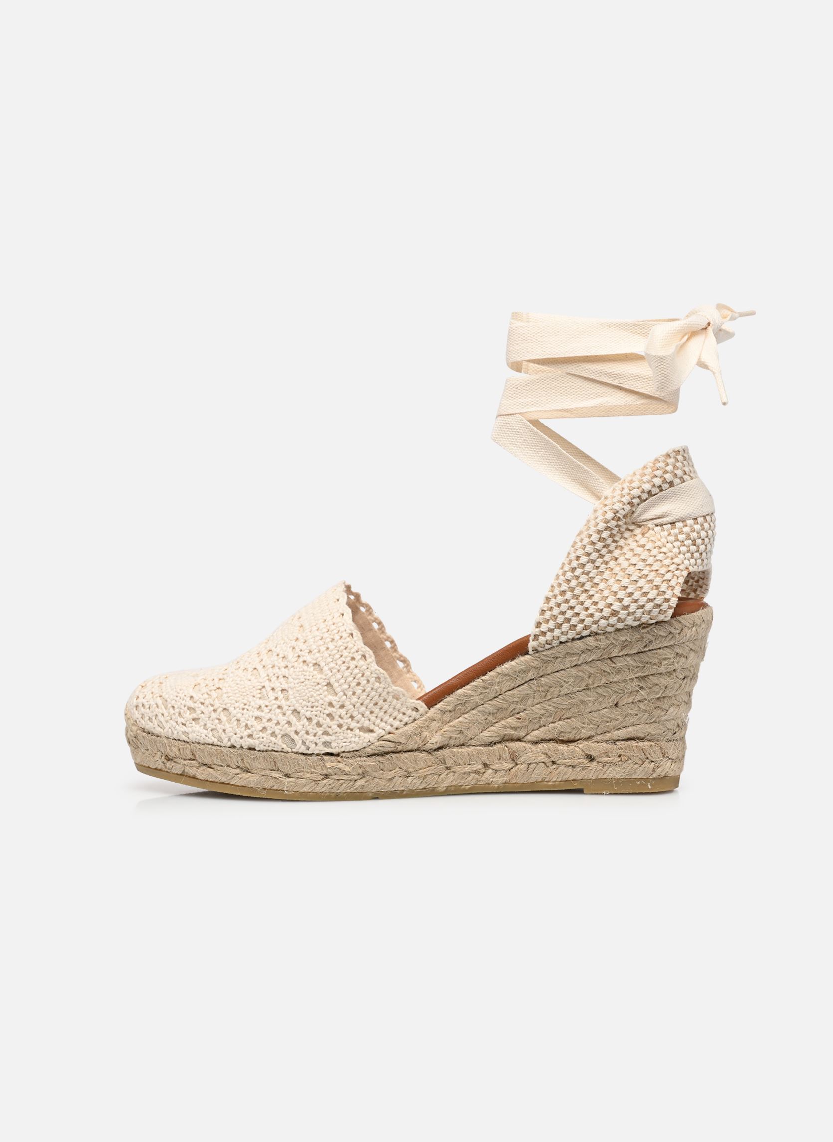 Espadrilles met sleehak en plateau Norway dames wit La maison de l'espadrille Espadrilles met sleehak en plateau Norway dames wit ECRU