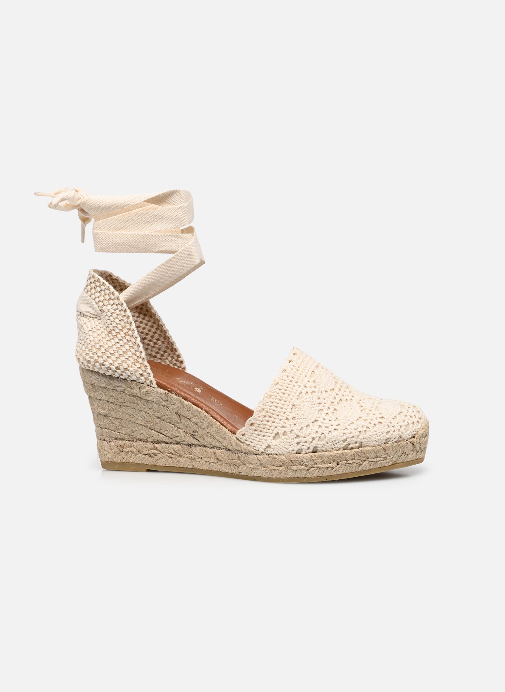 Espadrilles met sleehak en plateau Norway dames wit La maison de l'espadrille Espadrilles met sleehak en plateau Norway dames wit ECRU