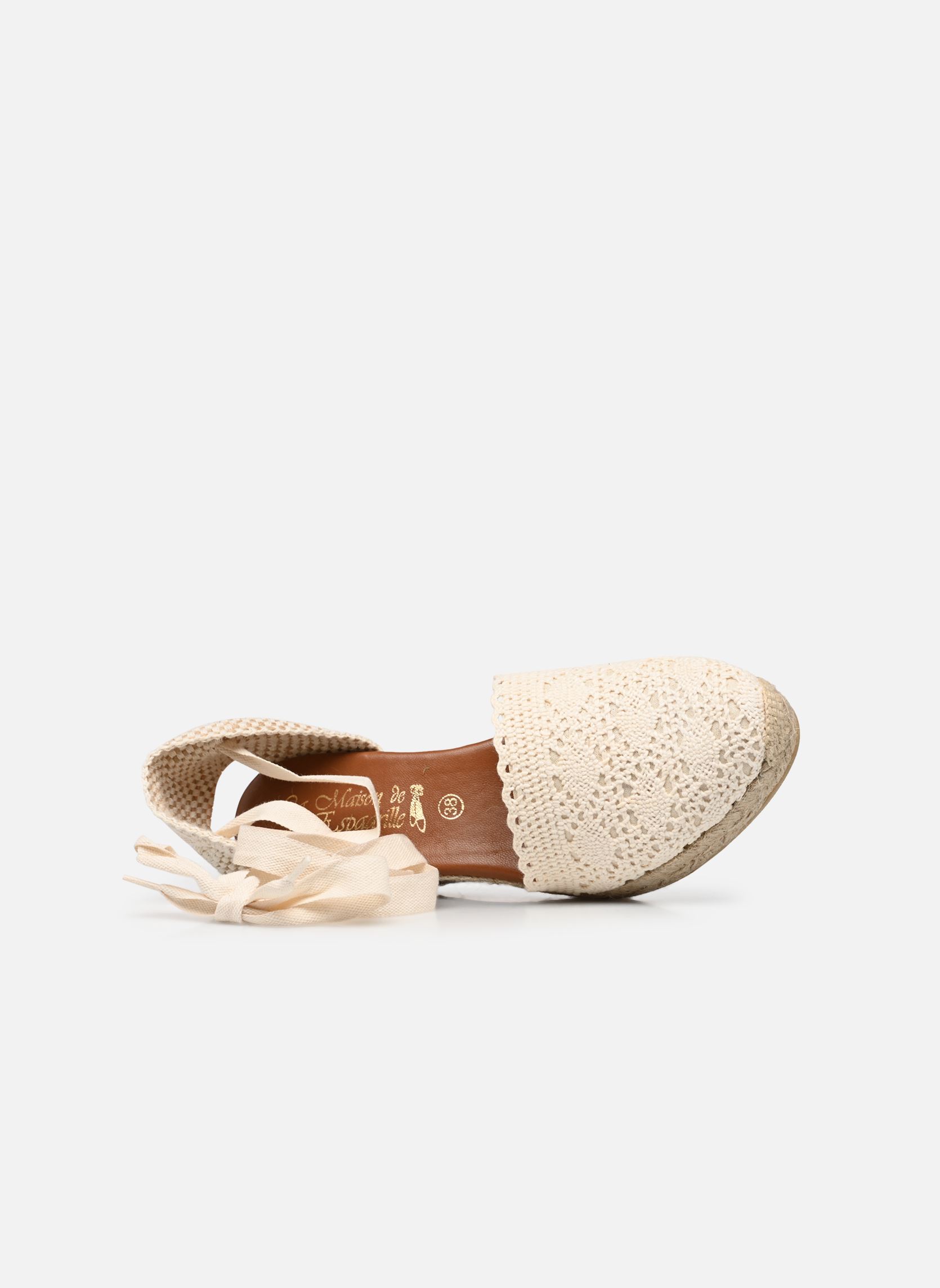 Espadrilles met sleehak en plateau Norway dames wit La maison de l'espadrille Espadrilles met sleehak en plateau Norway dames wit ECRU