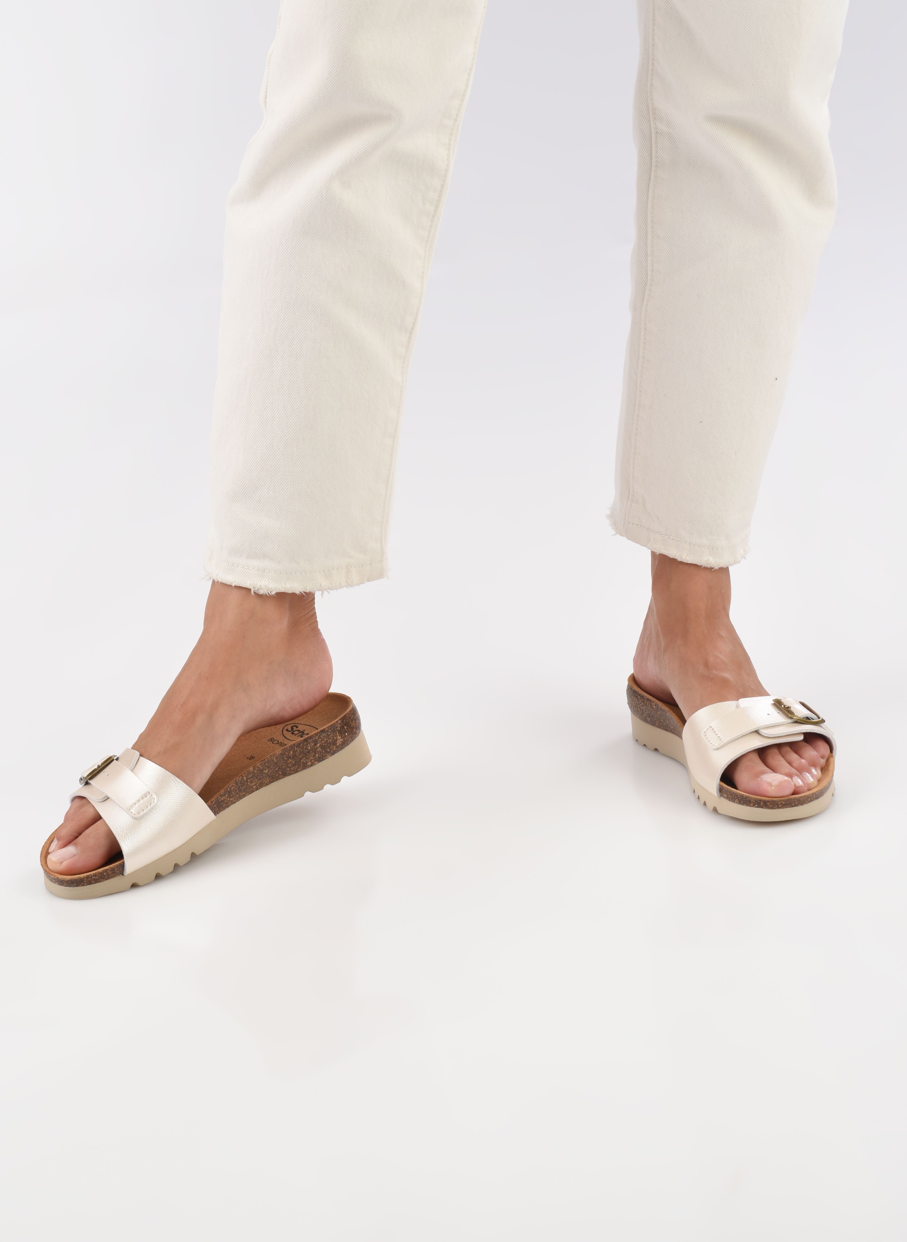 Pantoletten GINNI COMFORT damen weiß Scholl Pantoletten GINNI COMFORT damen weiß Champagne