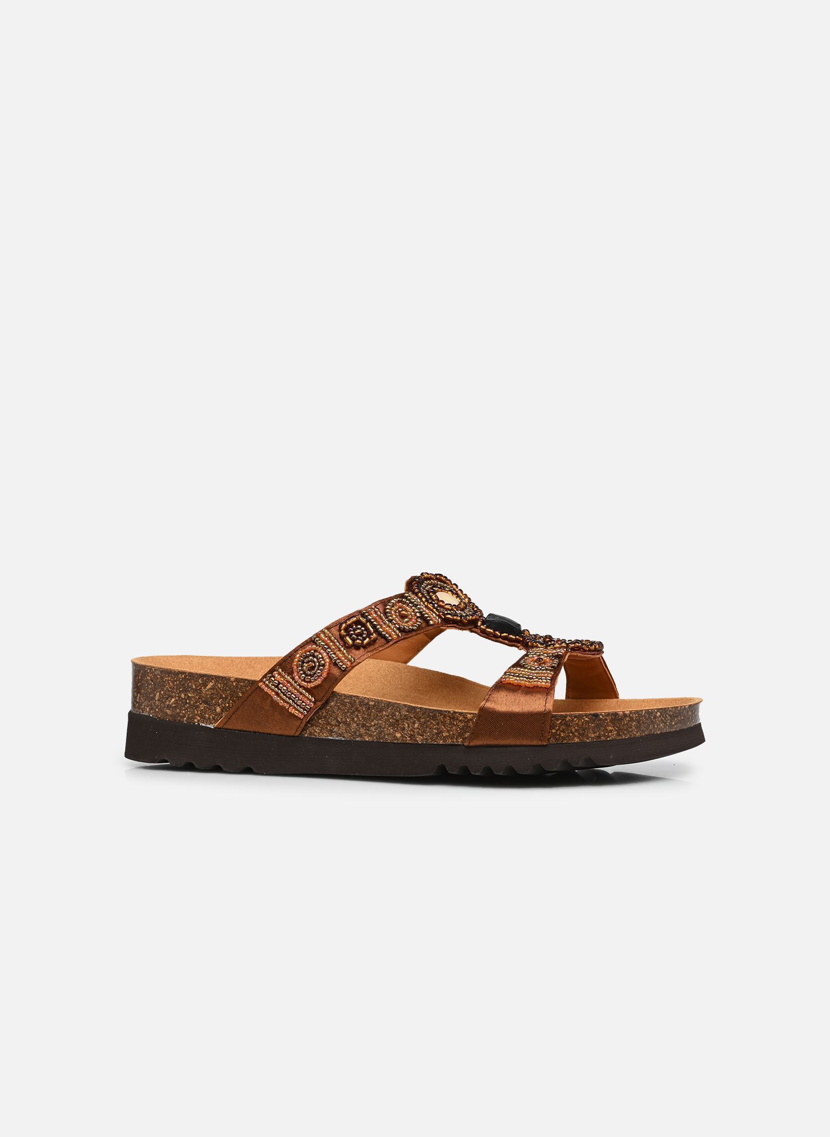 Mules NEW BOGOTA' WEDGE COMFORT femme marron Scholl Mules NEW BOGOTA' WEDGE COMFORT femme marron COGNAC /MULTI