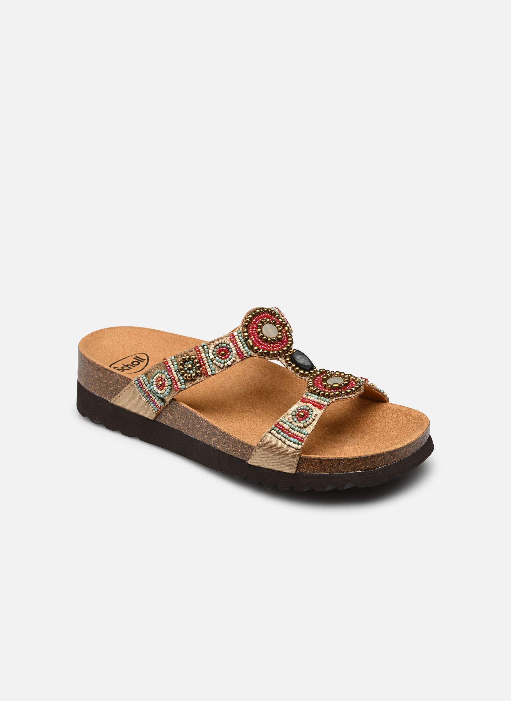 Mules NEW BOGOTA' WEDGE COMFORT femme beige Scholl Mules NEW BOGOTA' WEDGE COMFORT femme beige TAUPE/MULTI