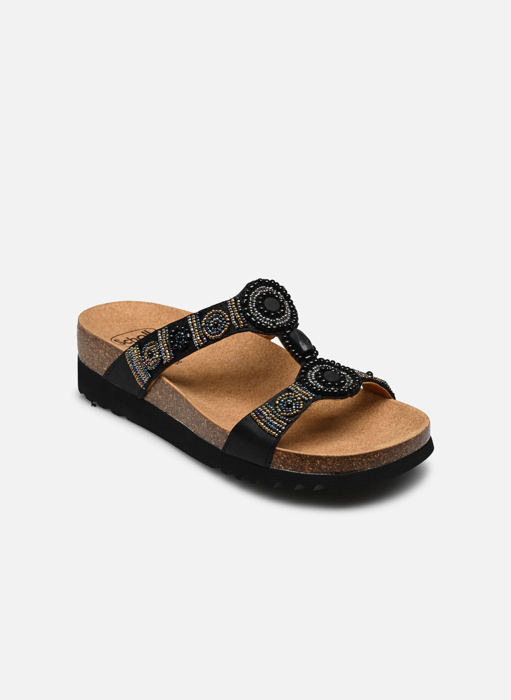 Mules NEW BOGOTA' WEDGE COMFORT femme noir Scholl Mules NEW BOGOTA' WEDGE COMFORT femme noir BLACK/GOLD