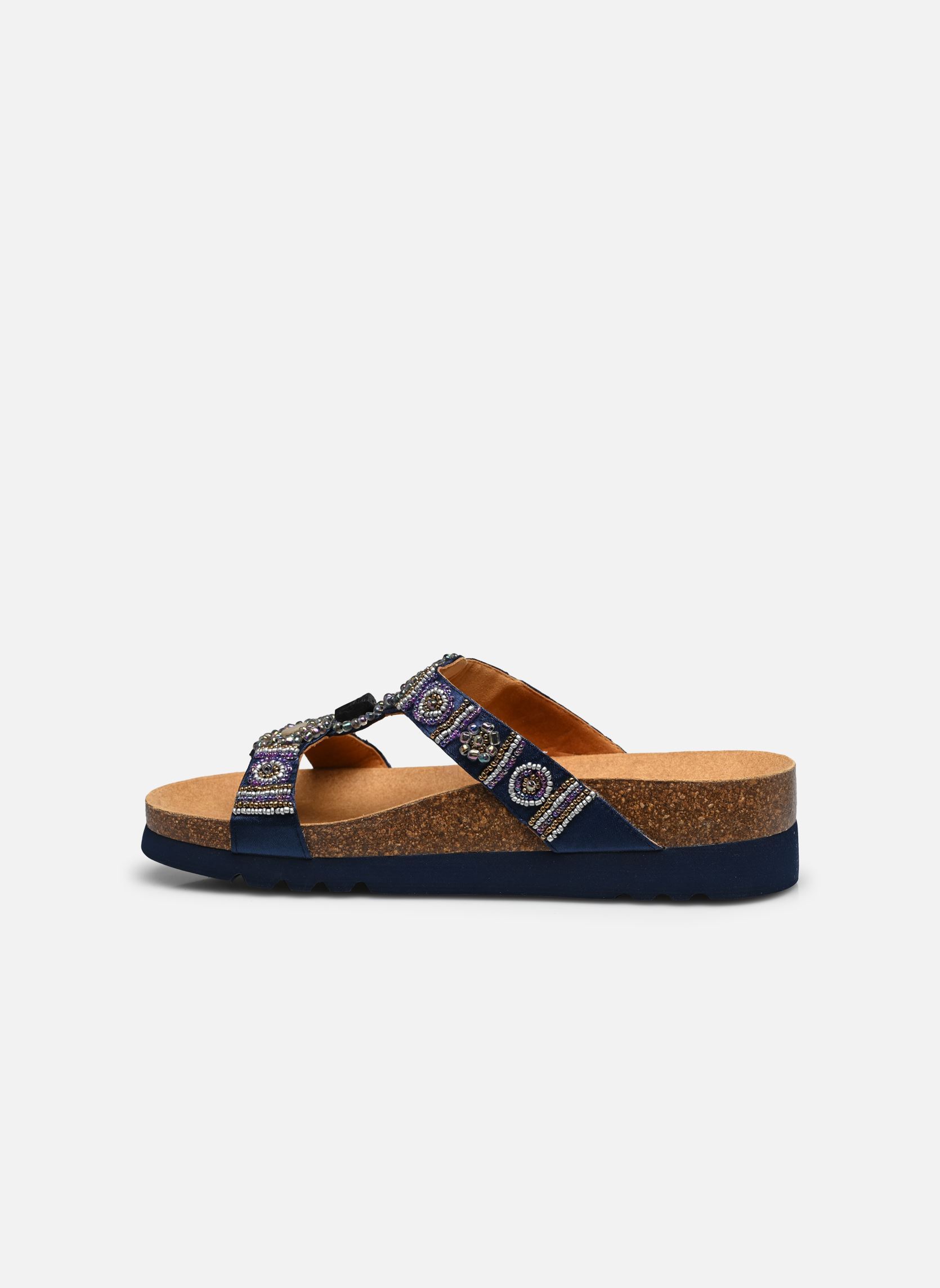 Mules NEW BOGOTA' WEDGE COMFORT femme bleu Scholl Mules NEW BOGOTA' WEDGE COMFORT femme bleu NAVY BLUE/MULTI