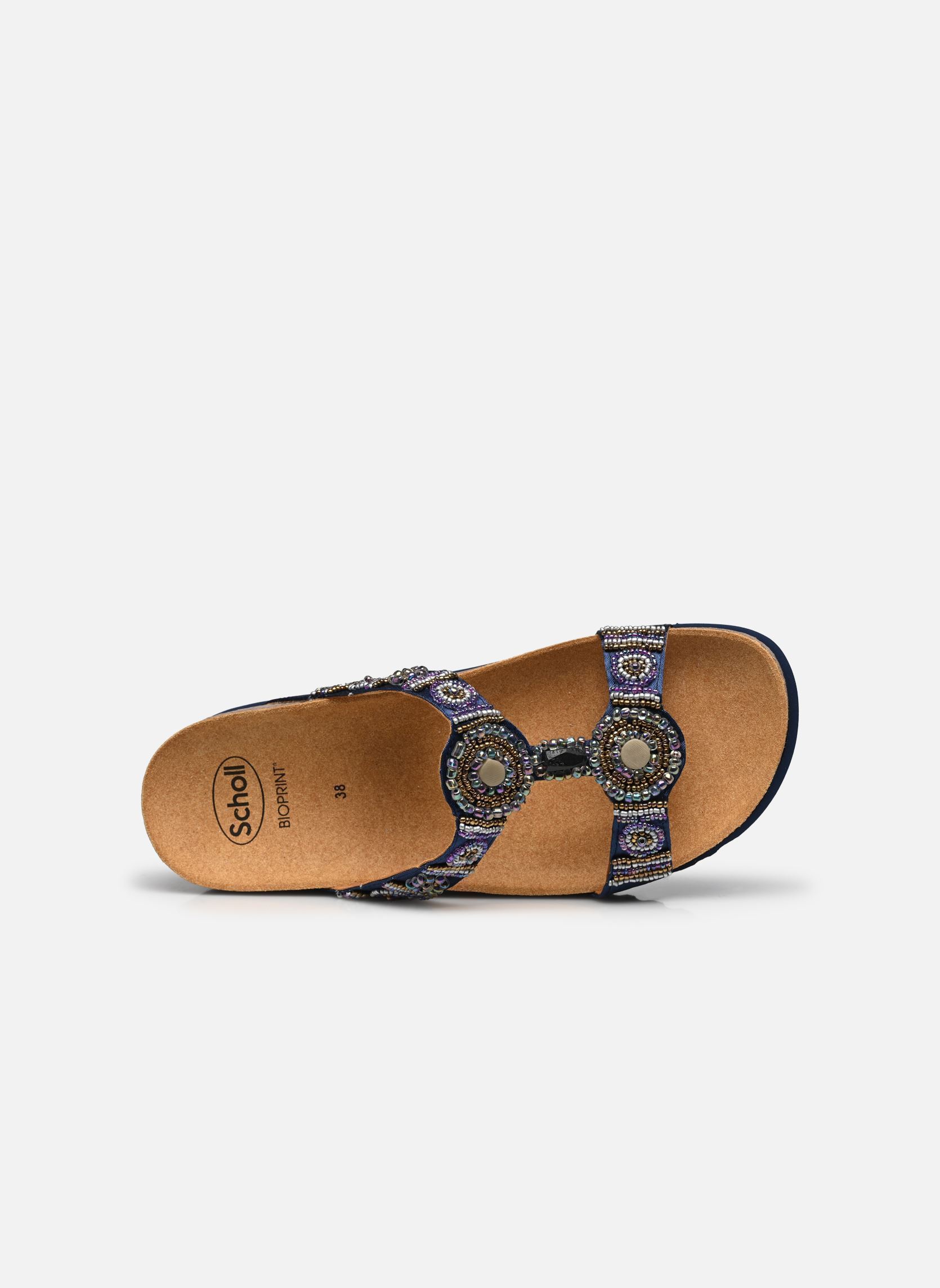 Mules NEW BOGOTA' WEDGE COMFORT femme bleu Scholl Mules NEW BOGOTA' WEDGE COMFORT femme bleu NAVY BLUE/MULTI