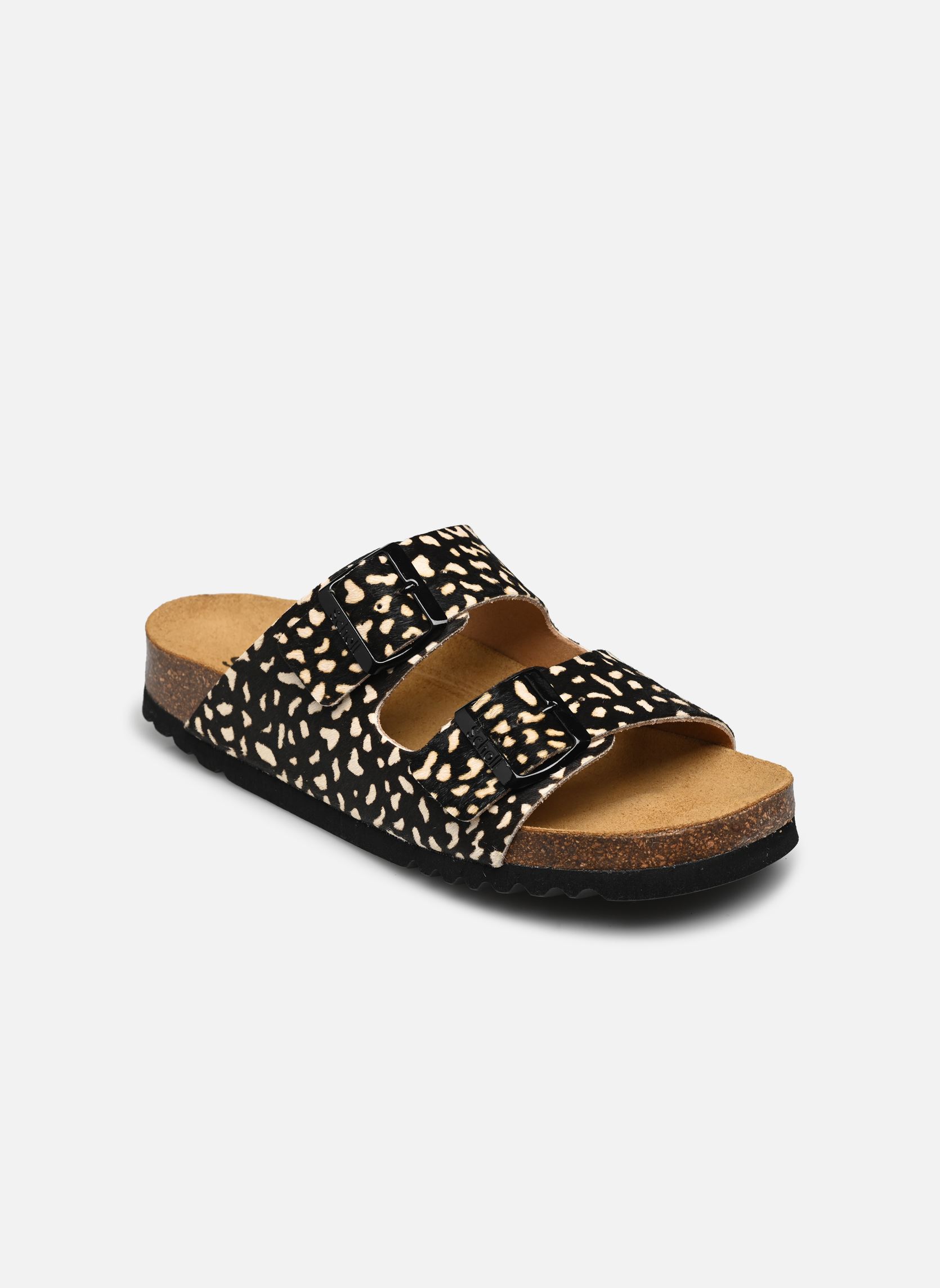 Pantoletten JOSEPHINE COLLECTION damen schwarz Scholl Pantoletten JOSEPHINE COLLECTION damen schwarz BLACK / WHITE PRINTED PONY LEA