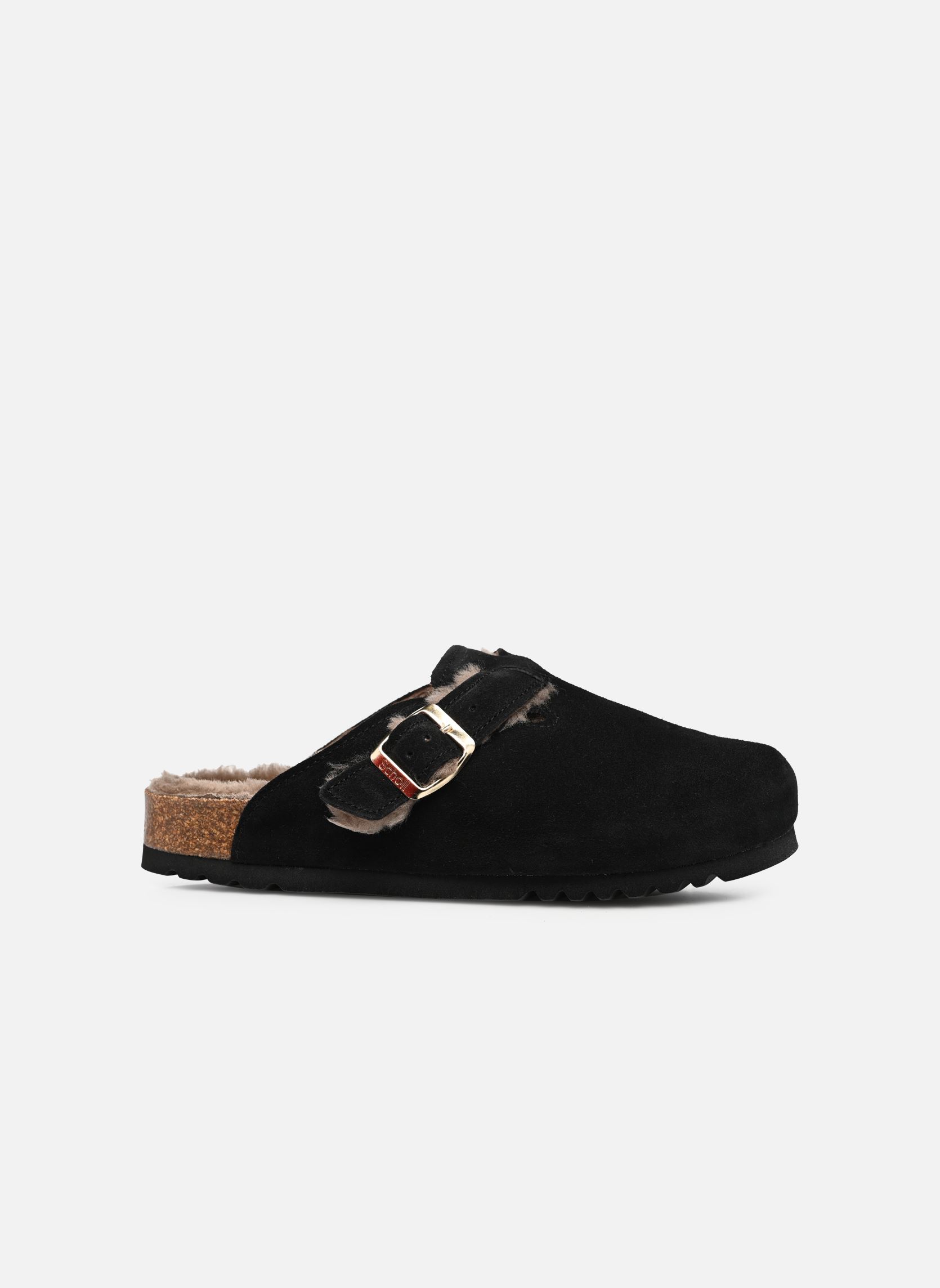 Pantoletten FAE COLLECTION damen schwarz Scholl Pantoletten FAE COLLECTION damen schwarz BLACK SUEDE / SHEEPSKIN