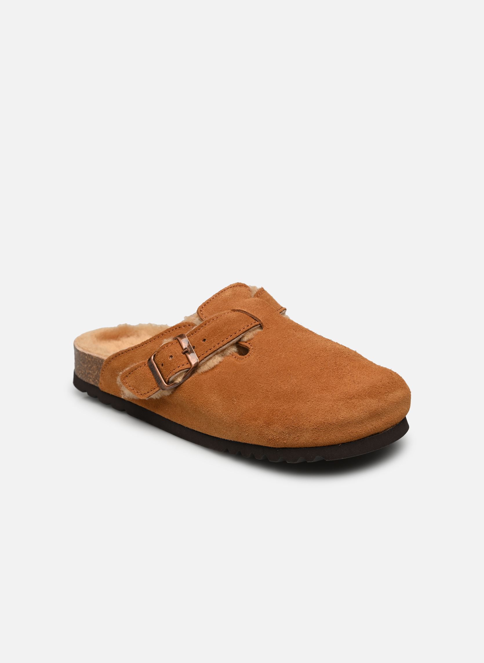 Mules FAE COLLECTION femme marron Scholl Mules FAE COLLECTION femme marron BROWN SUEDE / SHEEPSKIN