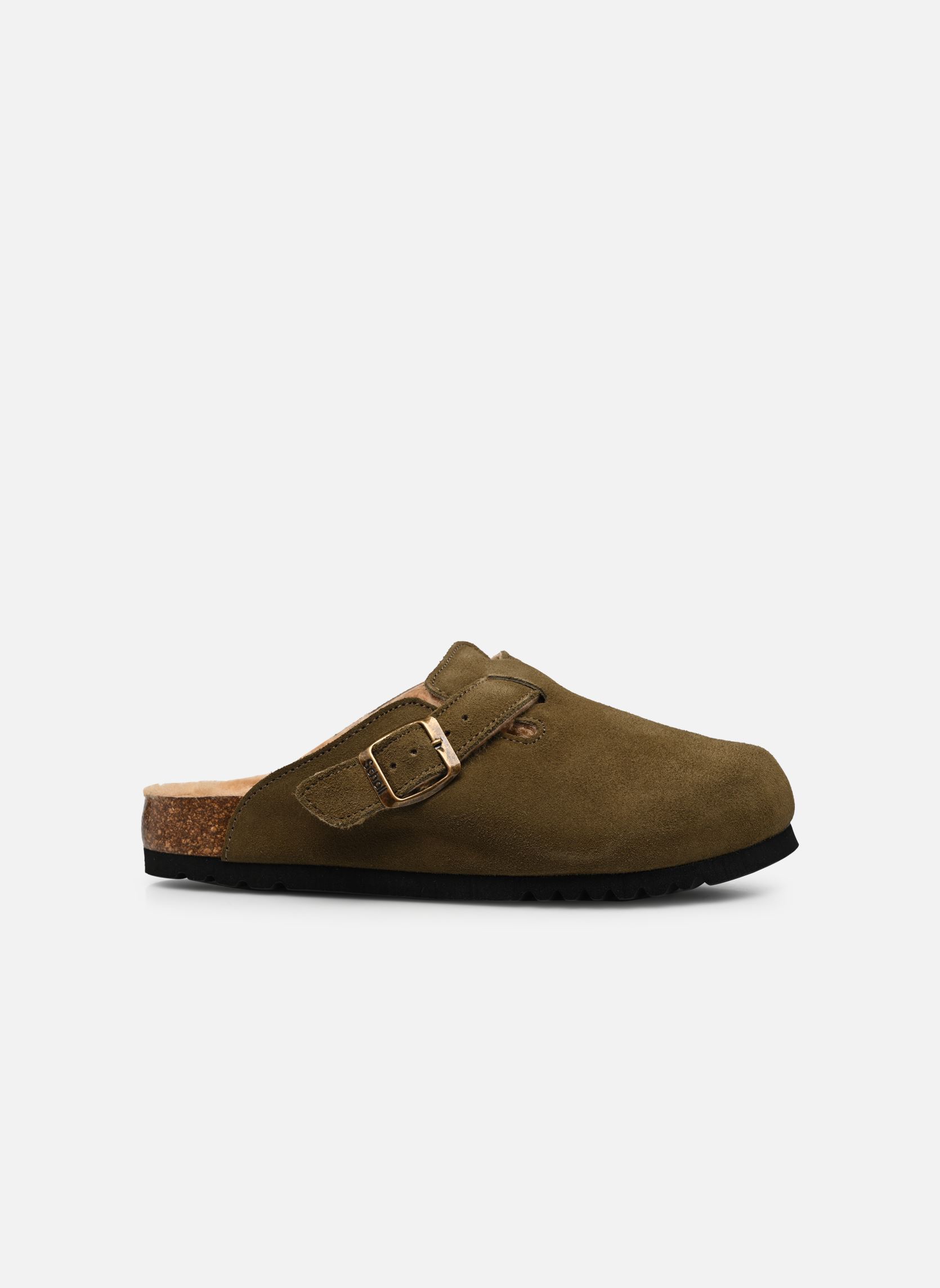 Mules FAE COLLECTION mujer verde Scholl Mules FAE COLLECTION mujer verde KAKI SUEDE / SHEEPSKIN