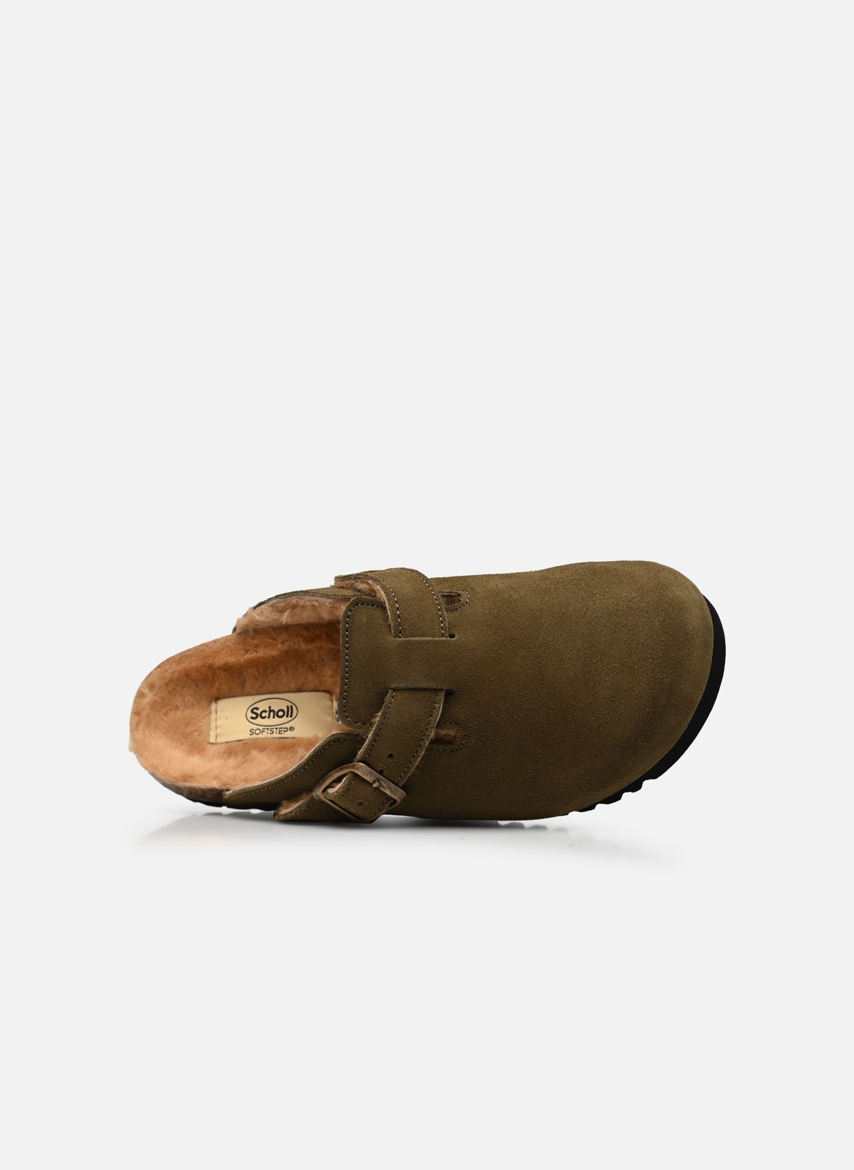 Mules FAE COLLECTION mujer verde Scholl Mules FAE COLLECTION mujer verde KAKI SUEDE / SHEEPSKIN