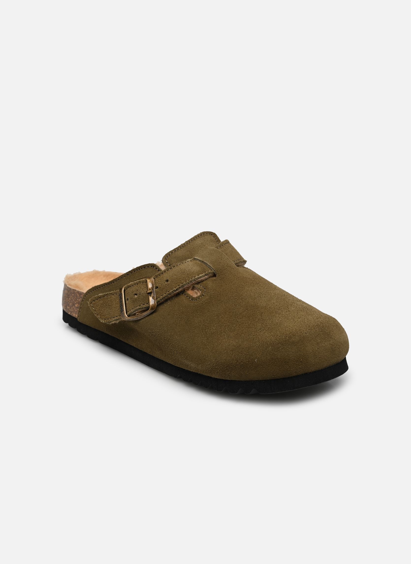 Mules FAE COLLECTION mujer verde Scholl Mules FAE COLLECTION mujer verde KAKI SUEDE / SHEEPSKIN