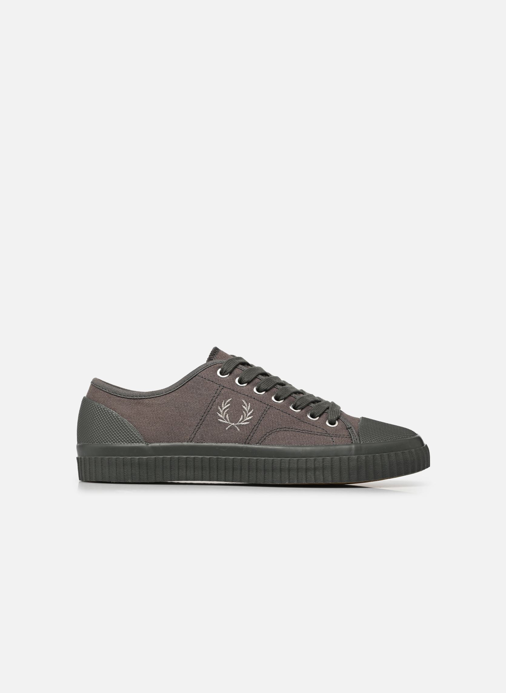 Baskets basses HUGHES LOW CANVAS homme vert Fred Perry Baskets basses HUGHES LOW CANVAS homme vert FLD GRN/WRM GRY