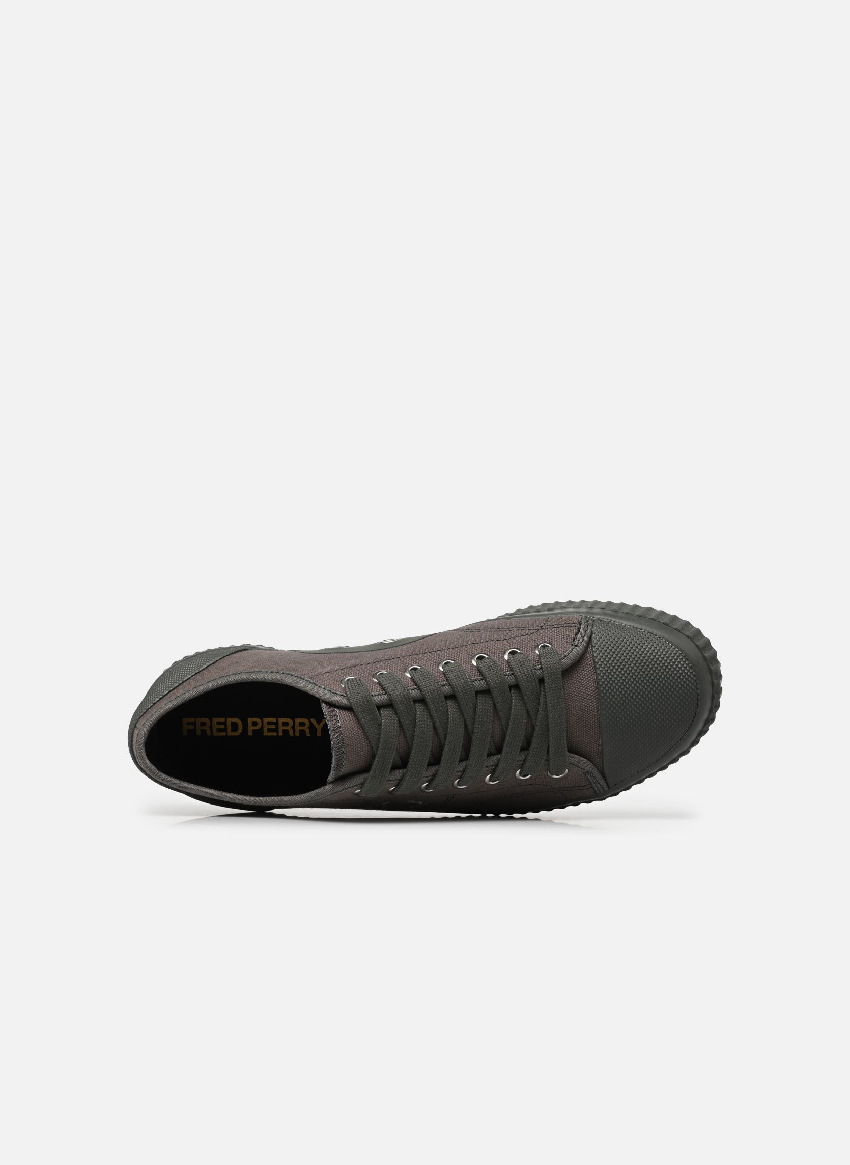 Baskets basses HUGHES LOW CANVAS homme vert Fred Perry Baskets basses HUGHES LOW CANVAS homme vert FLD GRN/WRM GRY