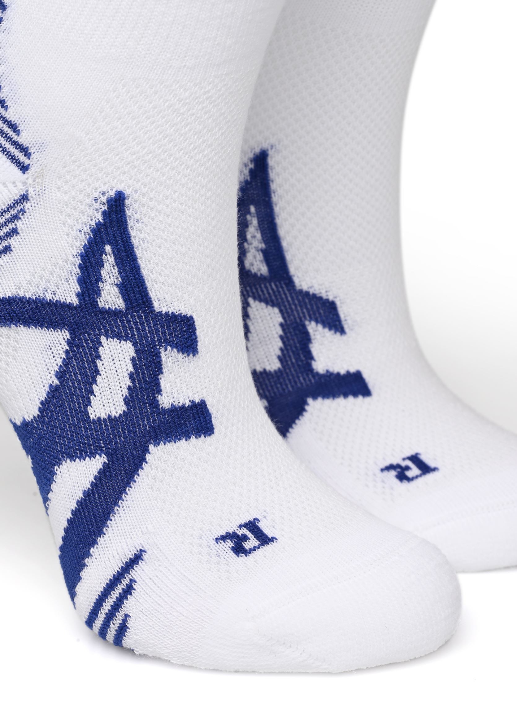 Calze 2PPK CUSHION RUN QUARTER SOCK bianco Asics Calze 2PPK CUSHION RUN QUARTER SOCK bianco White Blue