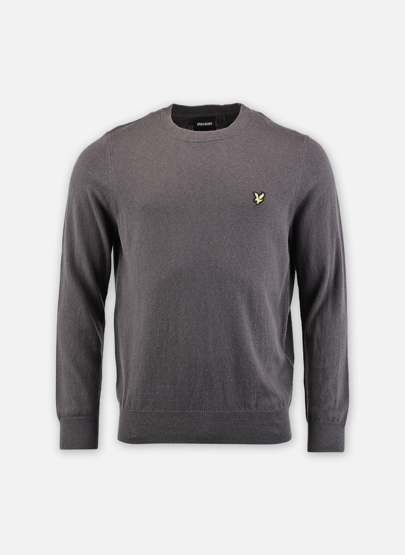 Pulls Cotton Merino Crew Neck Jumper homme gris Lyle & Scott Pulls Cotton Merino Crew Neck Jumper homme gris SHADOW