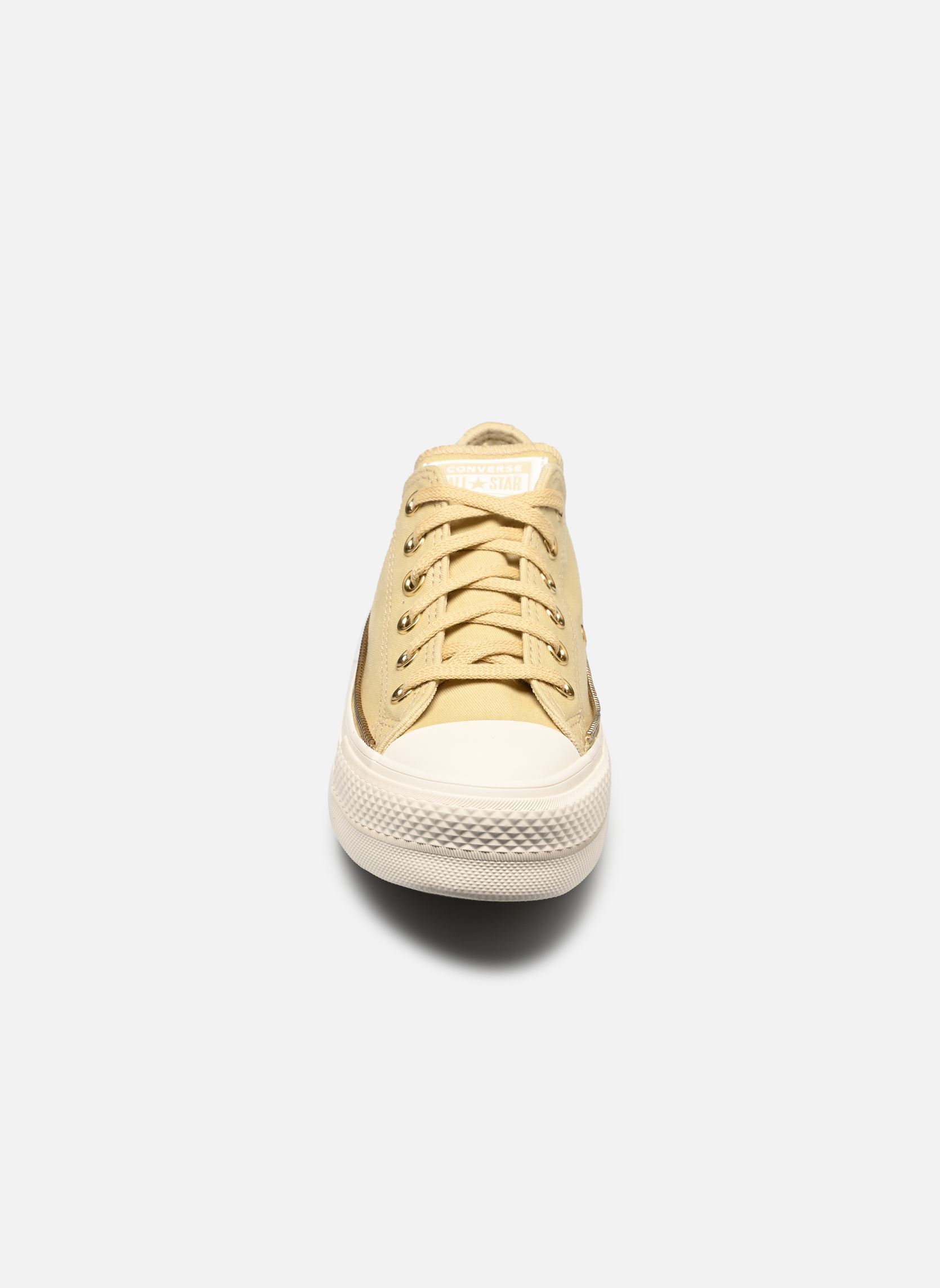 Baskets toile Chuck Taylor All Star Lift Ox femme jaune Converse Baskets toile Chuck Taylor All Star Lift Ox femme jaune BLONDE ESPRESSO/EGRET/EGRET
