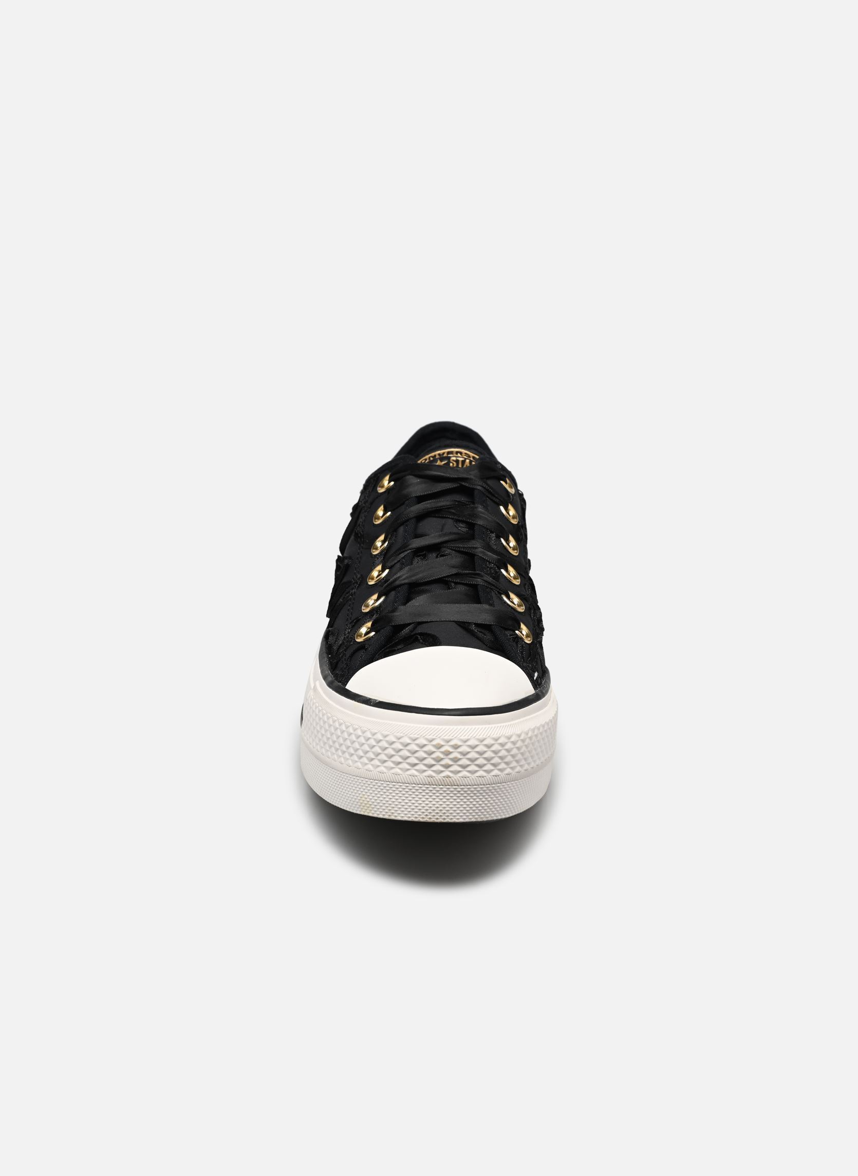 Baskets toile Chuck Taylor All Star Lift Ox femme noir Converse Baskets toile Chuck Taylor All Star Lift Ox femme noir BLACK/METALLIC LIGHT GOLD
