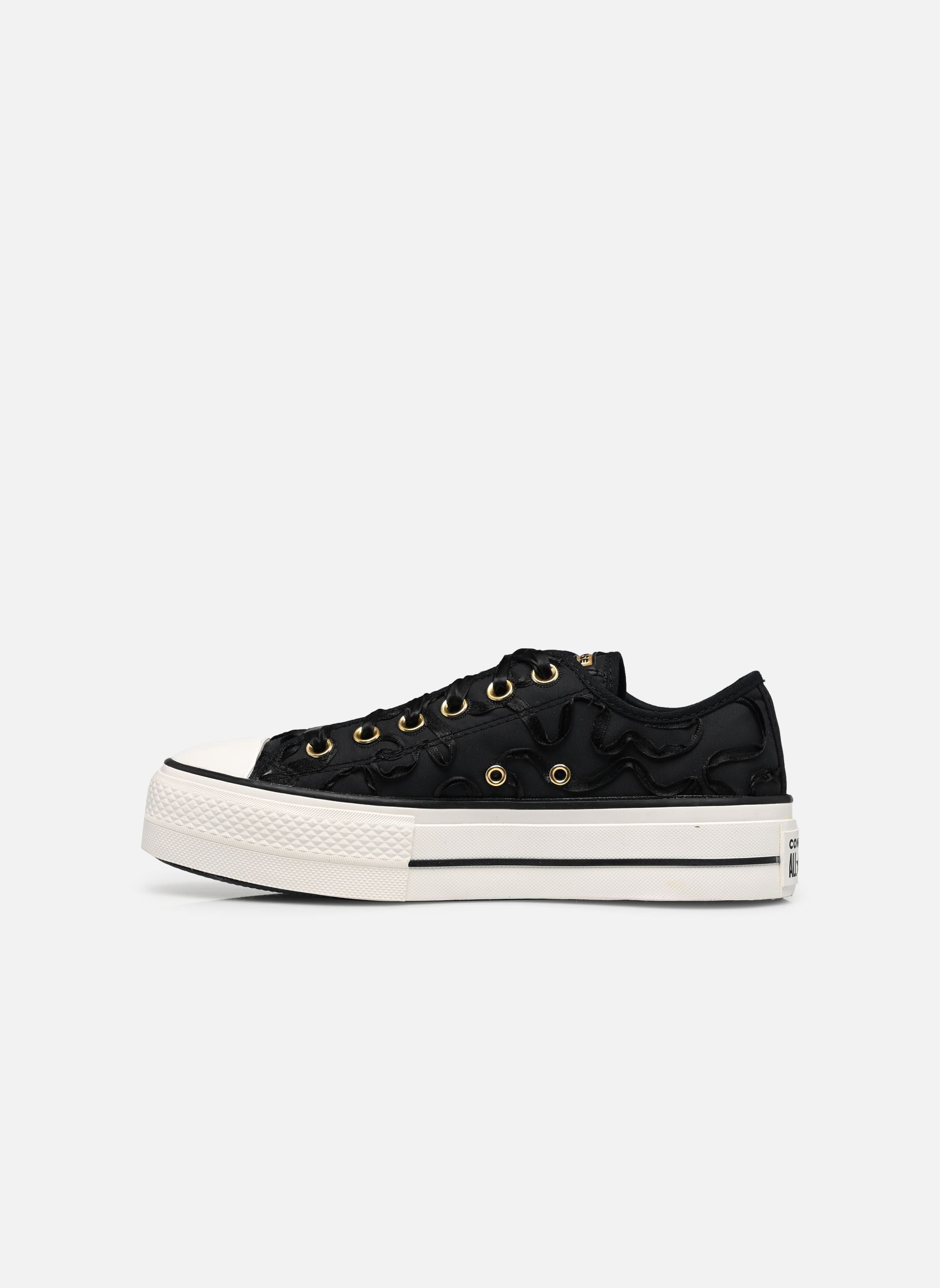 Baskets toile Chuck Taylor All Star Lift Ox femme noir Converse Baskets toile Chuck Taylor All Star Lift Ox femme noir BLACK/METALLIC LIGHT GOLD