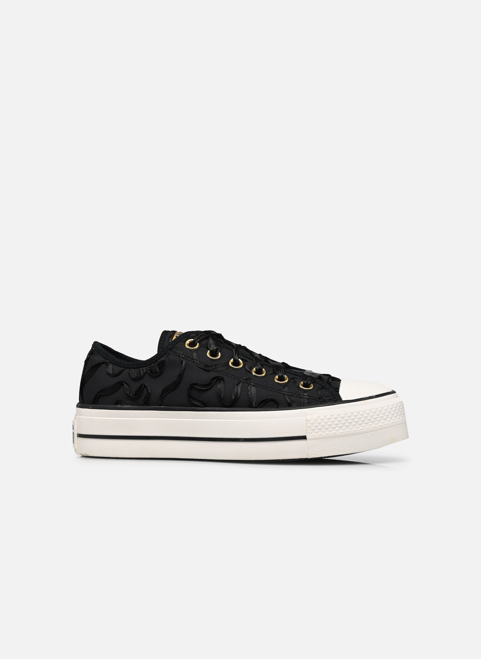 Baskets toile Chuck Taylor All Star Lift Ox femme noir Converse Baskets toile Chuck Taylor All Star Lift Ox femme noir BLACK/METALLIC LIGHT GOLD