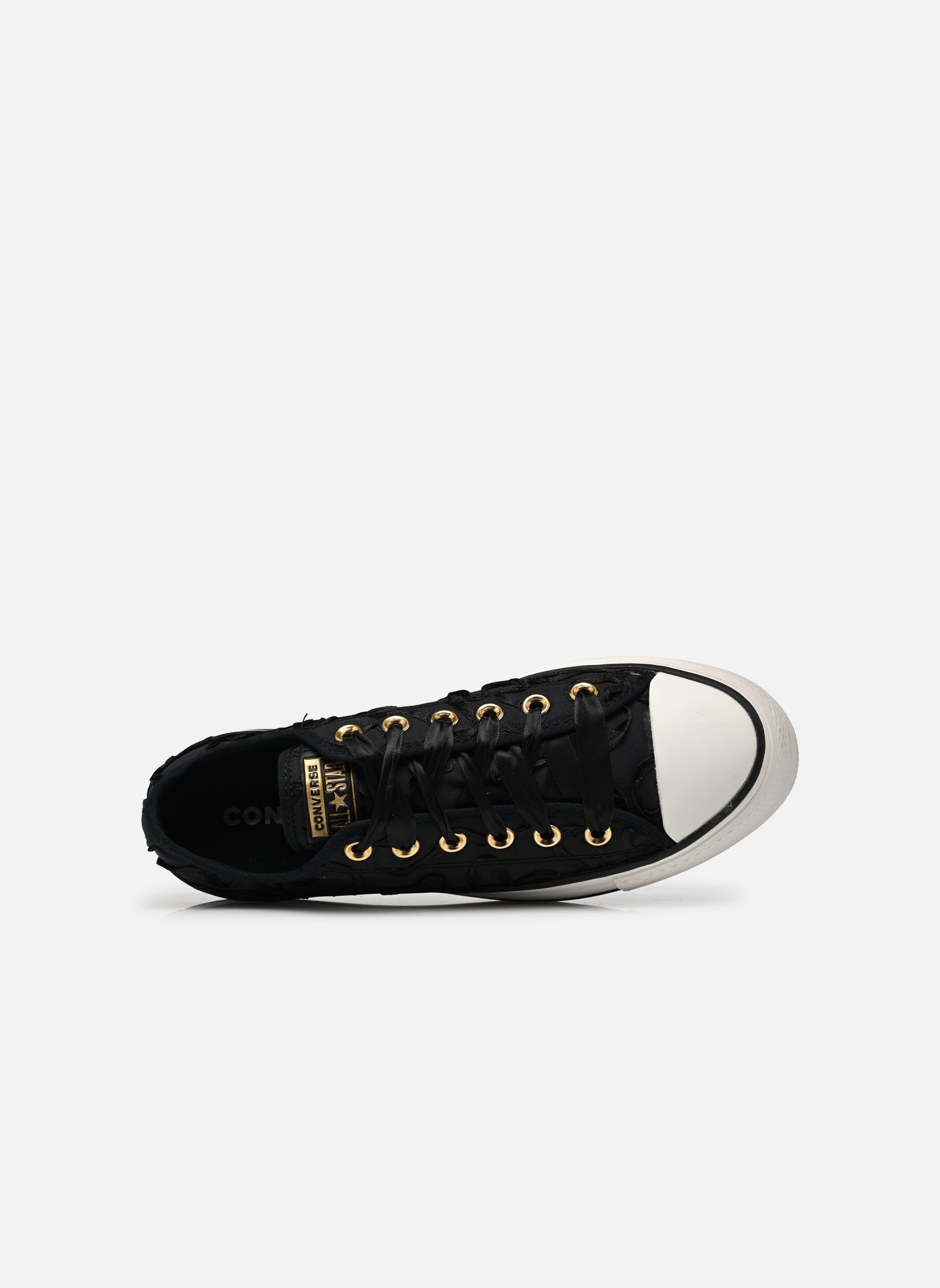 Baskets toile Chuck Taylor All Star Lift Ox femme noir Converse Baskets toile Chuck Taylor All Star Lift Ox femme noir BLACK/METALLIC LIGHT GOLD