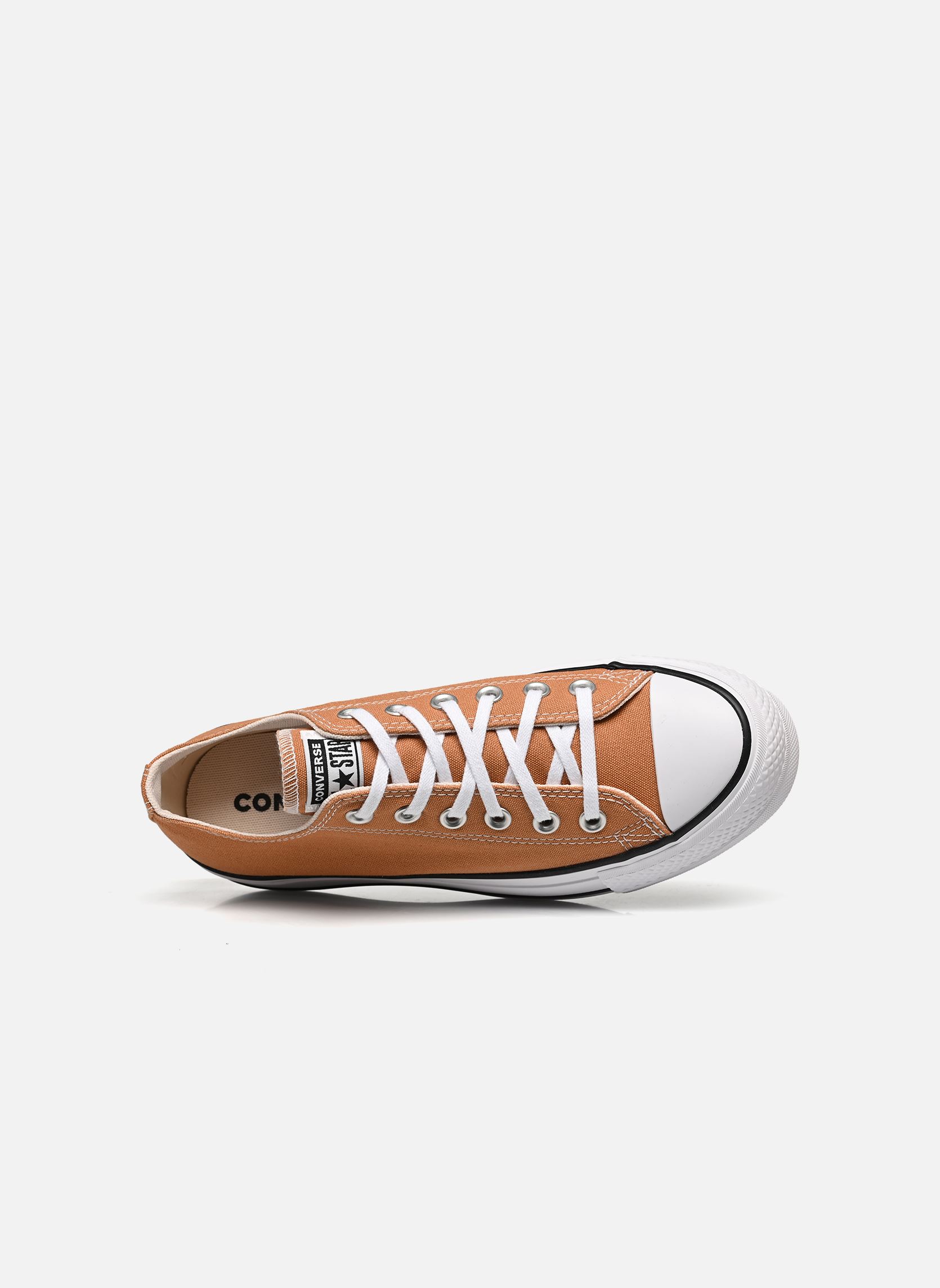 Leinen-Sneaker Chuck Taylor All Star Lift Ox damen braun Converse Leinen-Sneaker Chuck Taylor All Star Lift Ox damen braun GINGERSNAP/WHITE/BLACK