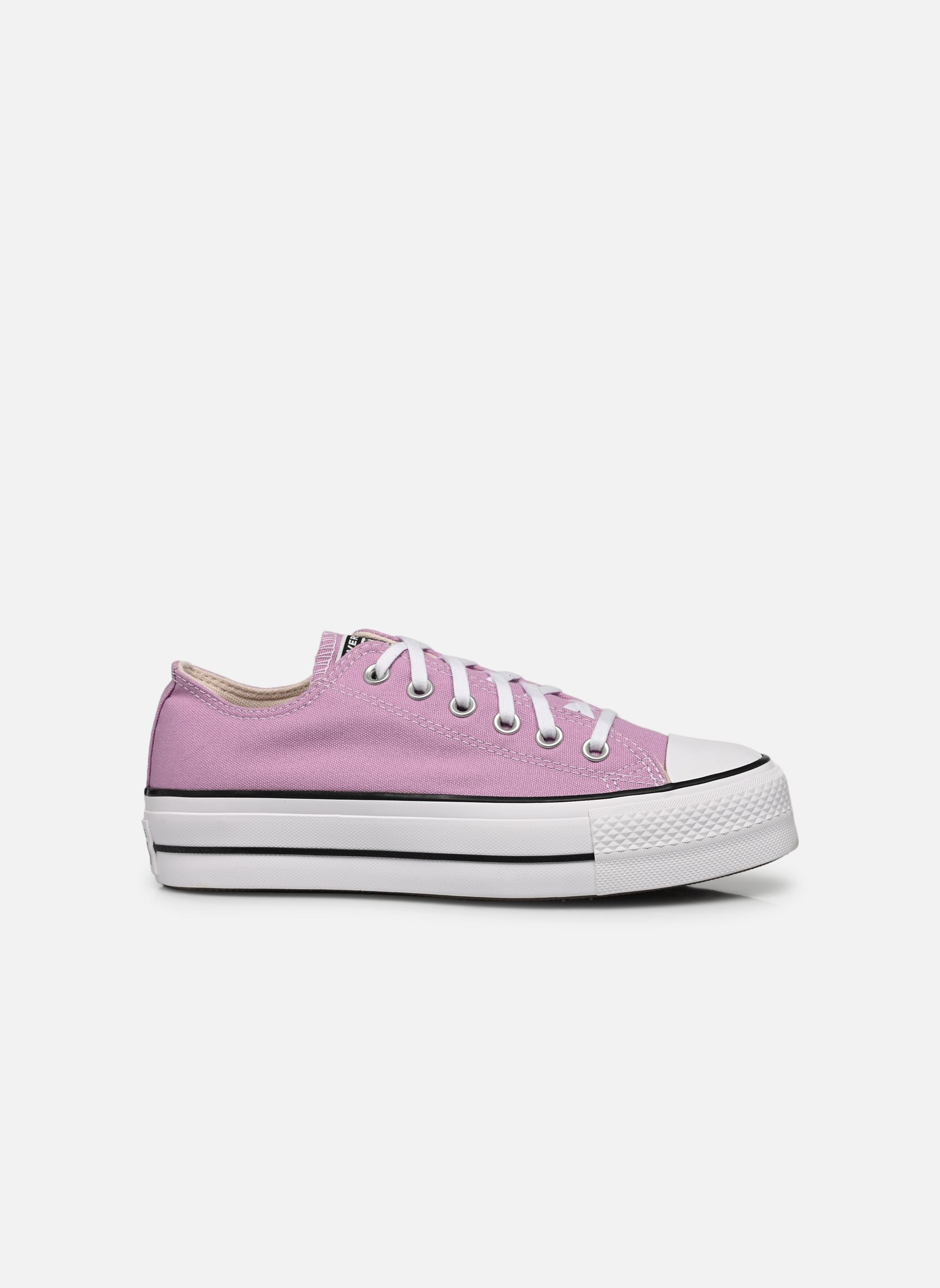 Leinen-Sneaker Chuck Taylor All Star Lift Ox damen rosa Converse Leinen-Sneaker Chuck Taylor All Star Lift Ox damen rosa CLASSIC AMETHYST