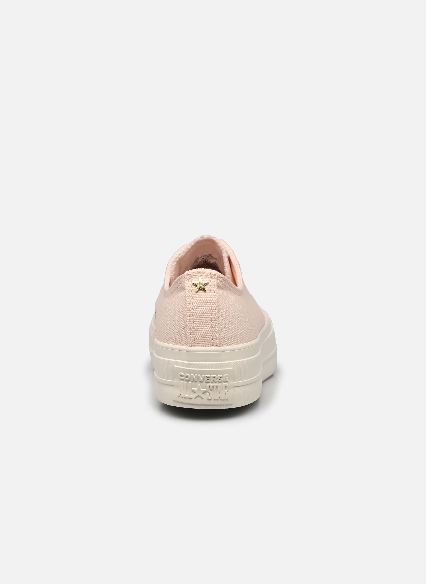 Leinen-Sneaker Chuck Taylor All Star Lift Ox damen rosa Converse Leinen-Sneaker Chuck Taylor All Star Lift Ox damen rosa PALE PETAL/EGRET/GOLD