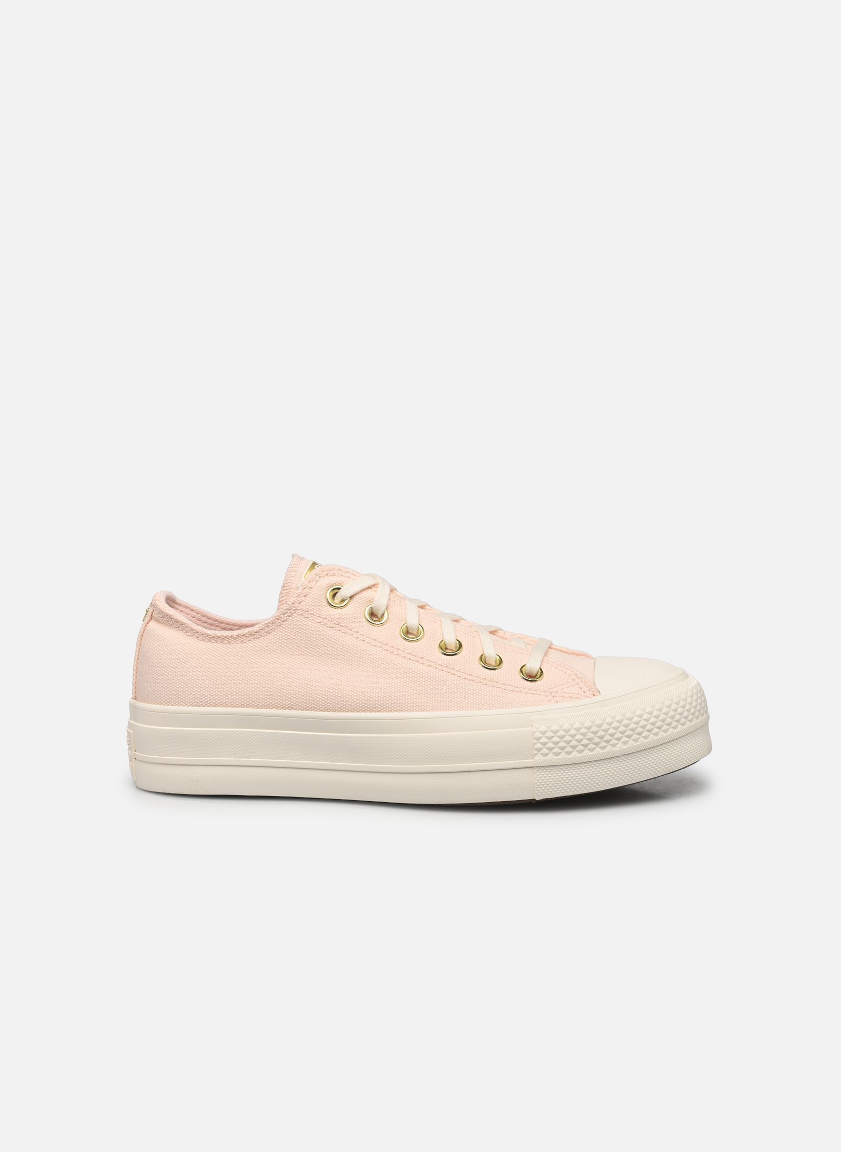 Leinen-Sneaker Chuck Taylor All Star Lift Ox damen rosa Converse Leinen-Sneaker Chuck Taylor All Star Lift Ox damen rosa PALE PETAL/EGRET/GOLD