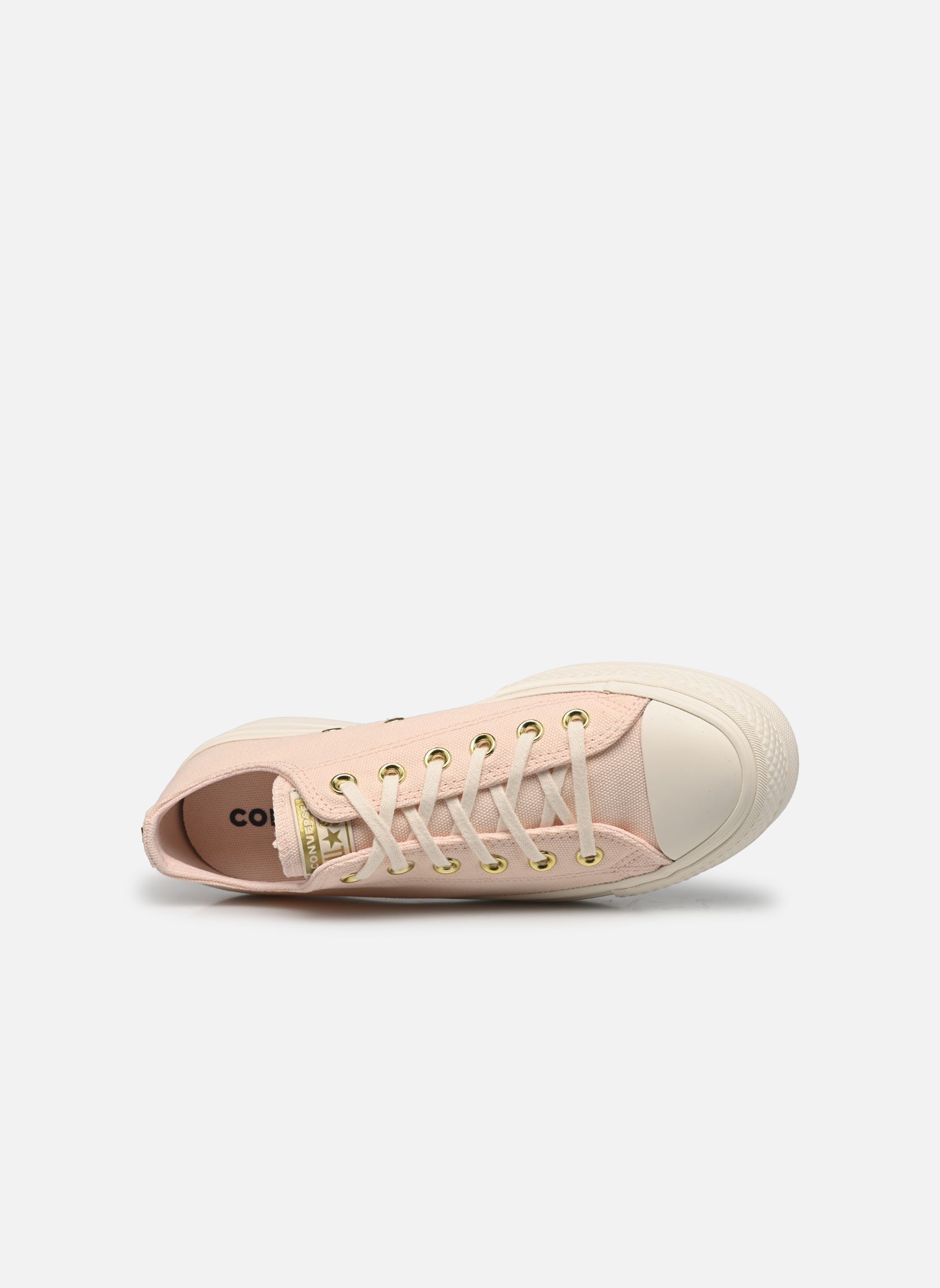 Leinen-Sneaker Chuck Taylor All Star Lift Ox damen rosa Converse Leinen-Sneaker Chuck Taylor All Star Lift Ox damen rosa PALE PETAL/EGRET/GOLD