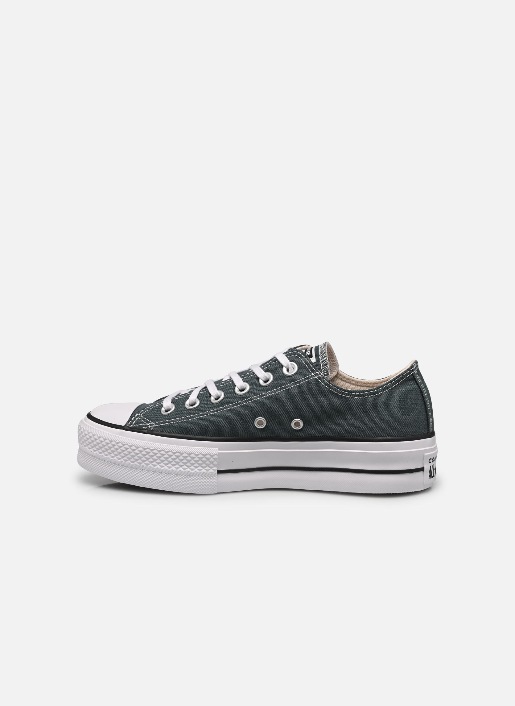 Leinen-Sneaker Chuck Taylor All Star Lift Ox damen grau Converse Leinen-Sneaker Chuck Taylor All Star Lift Ox damen grau TRUE NATURE/NATURAL IVORY