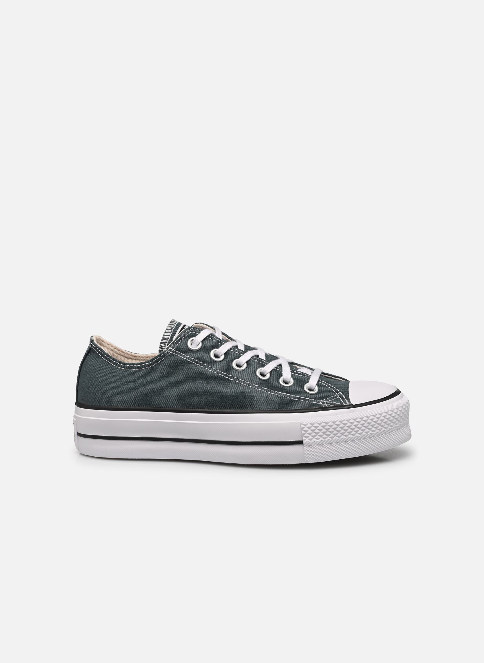 Leinen-Sneaker Chuck Taylor All Star Lift Ox damen grau Converse Leinen-Sneaker Chuck Taylor All Star Lift Ox damen grau TRUE NATURE/NATURAL IVORY