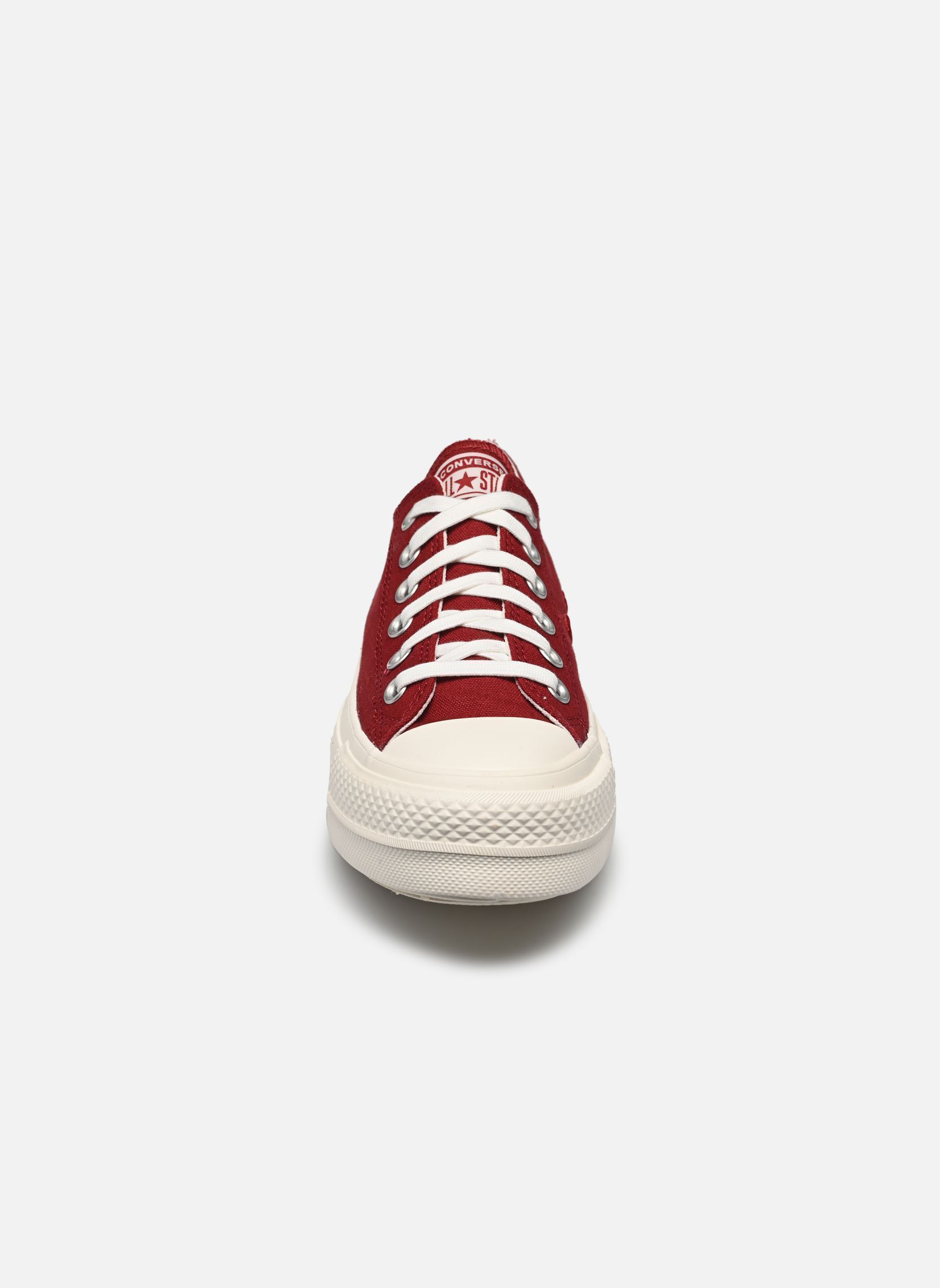 Baskets toile Chuck Taylor All Star Lift Ox femme rouge Converse Baskets toile Chuck Taylor All Star Lift Ox femme rouge PARK RED/VINTAGE WHITE