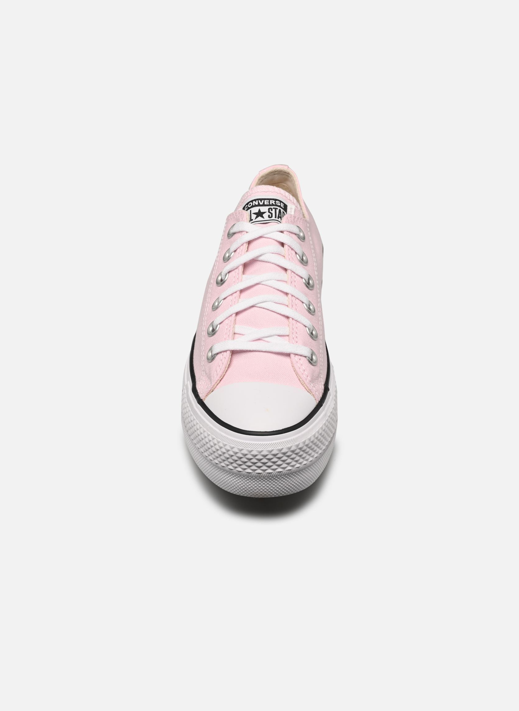 Leinen-Sneaker Chuck Taylor All Star Lift Ox damen rosa Converse Leinen-Sneaker Chuck Taylor All Star Lift Ox damen rosa SUGAR BERRY/WHITE/BLACK