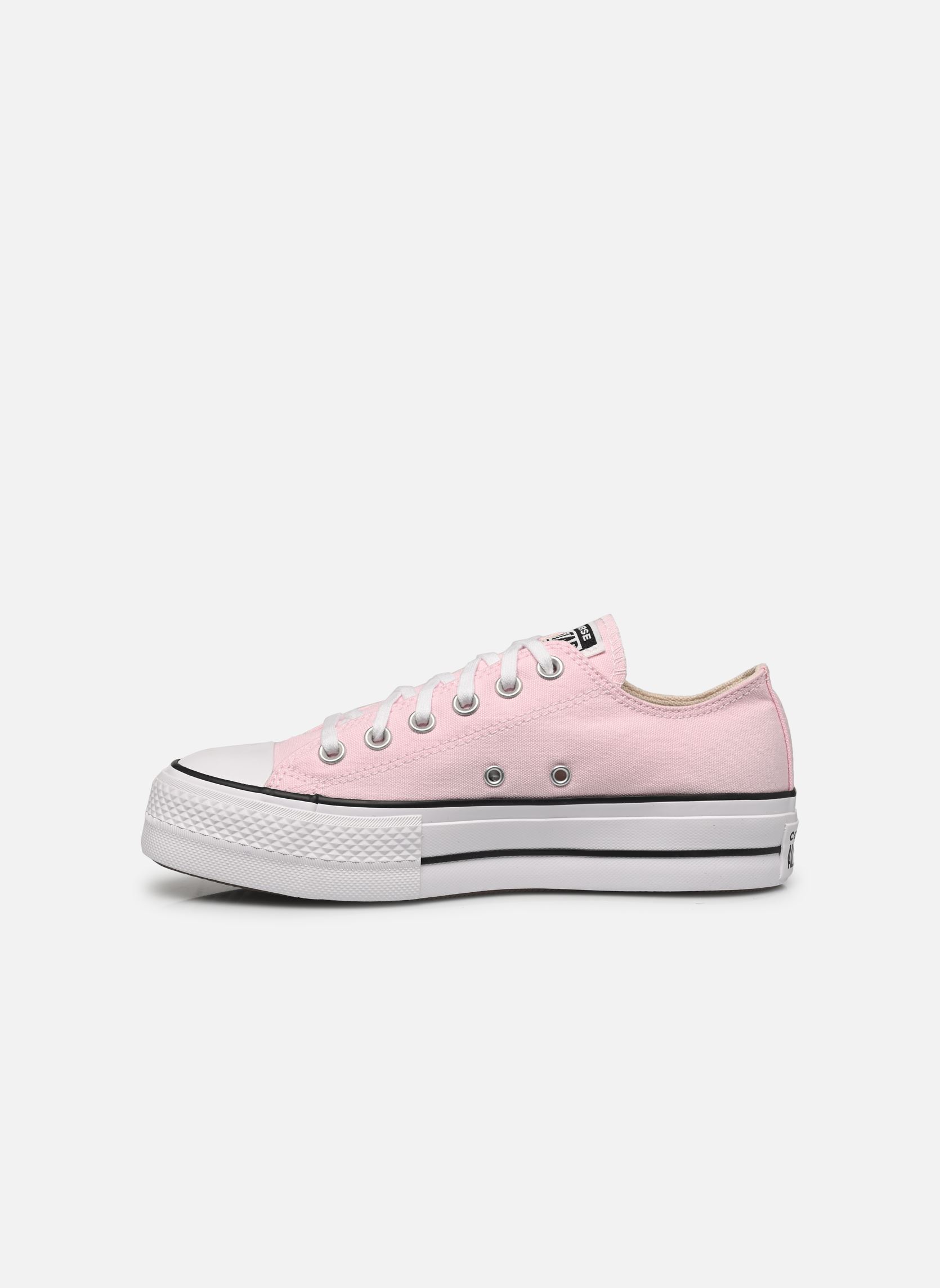 Leinen-Sneaker Chuck Taylor All Star Lift Ox damen rosa Converse Leinen-Sneaker Chuck Taylor All Star Lift Ox damen rosa SUGAR BERRY/WHITE/BLACK