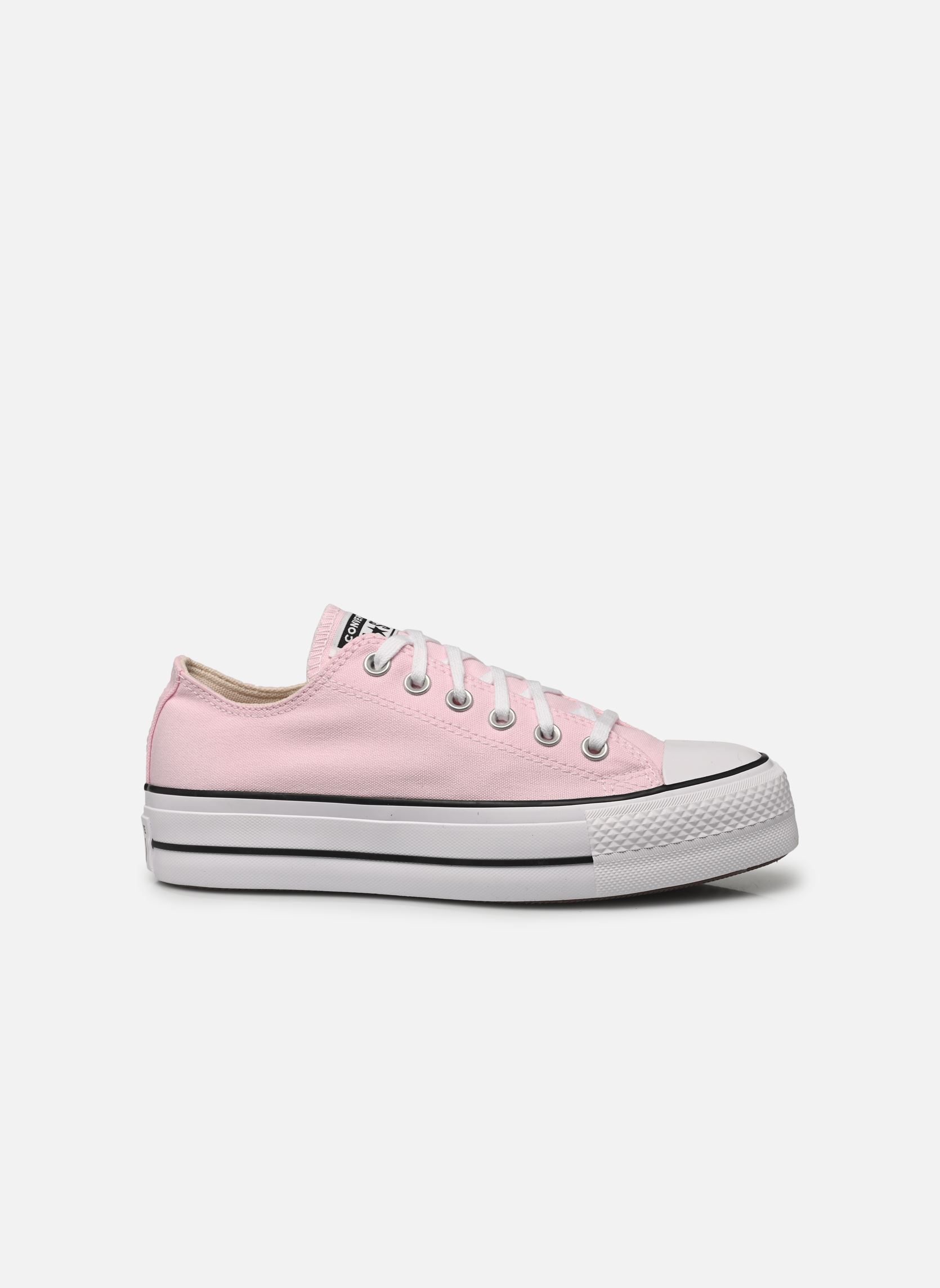 Leinen-Sneaker Chuck Taylor All Star Lift Ox damen rosa Converse Leinen-Sneaker Chuck Taylor All Star Lift Ox damen rosa SUGAR BERRY/WHITE/BLACK