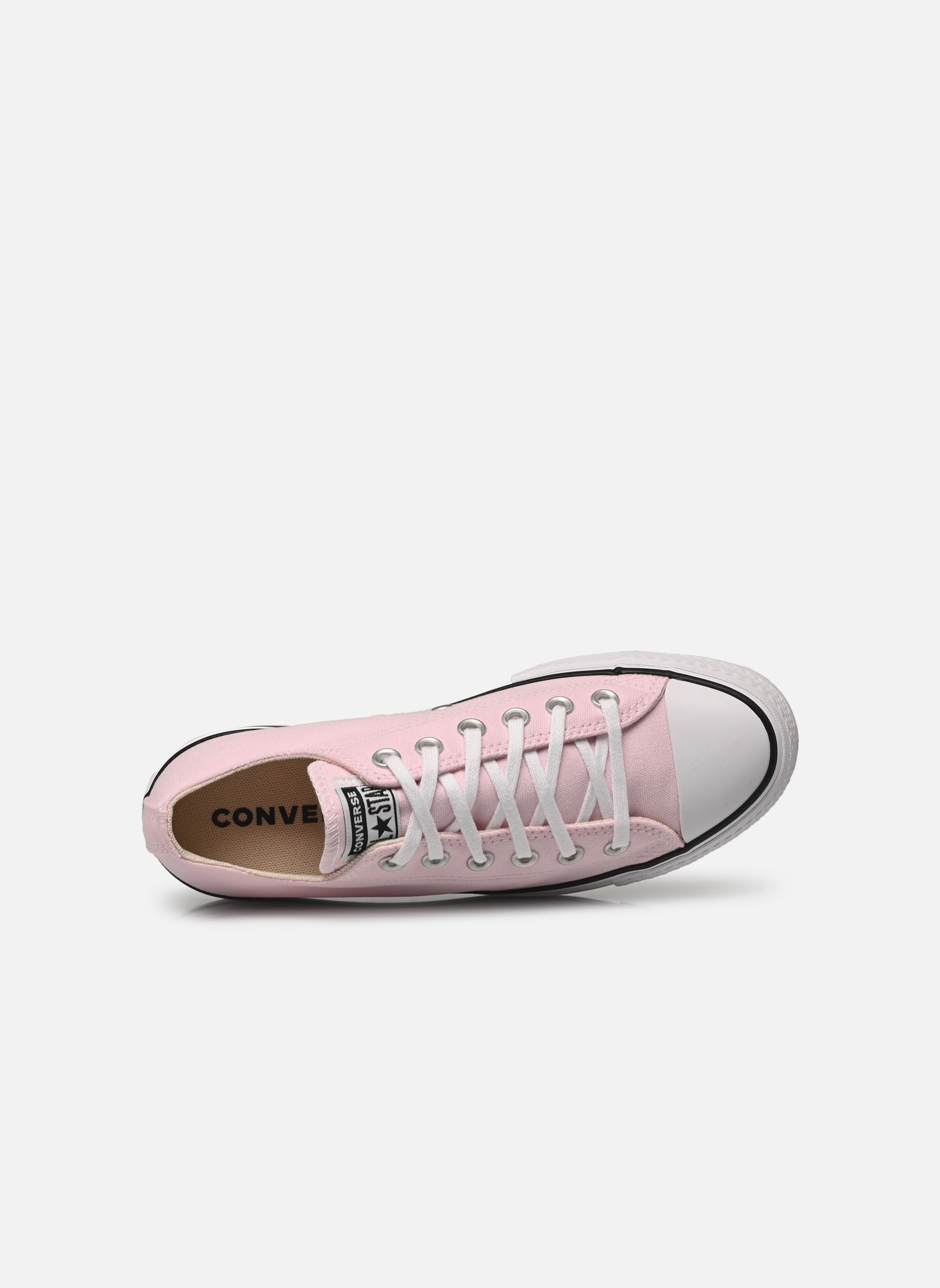 Leinen-Sneaker Chuck Taylor All Star Lift Ox damen rosa Converse Leinen-Sneaker Chuck Taylor All Star Lift Ox damen rosa SUGAR BERRY/WHITE/BLACK